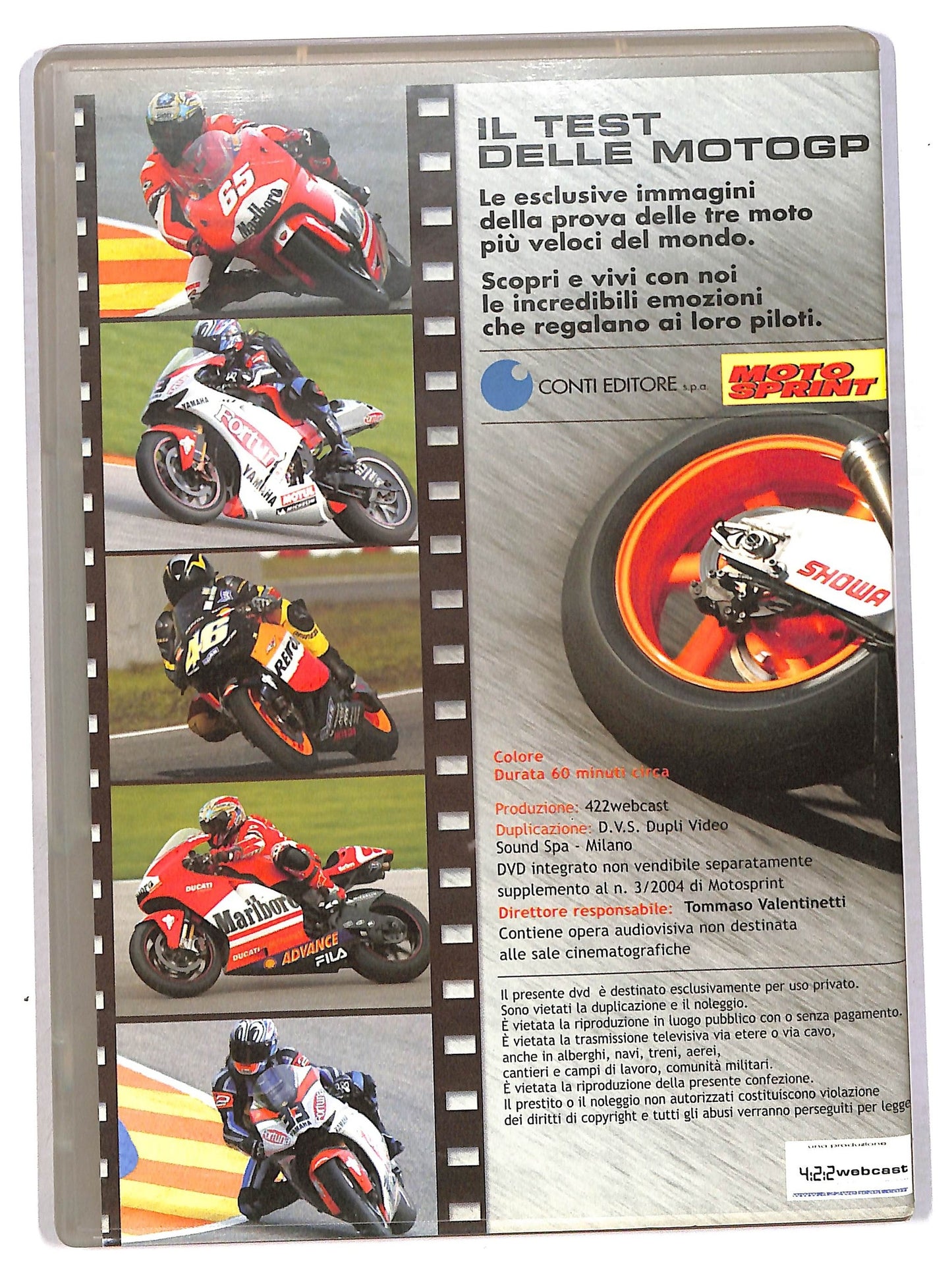 EBOND Il test delle motoGP - Moto sprint EDITORIALE DVD D791601