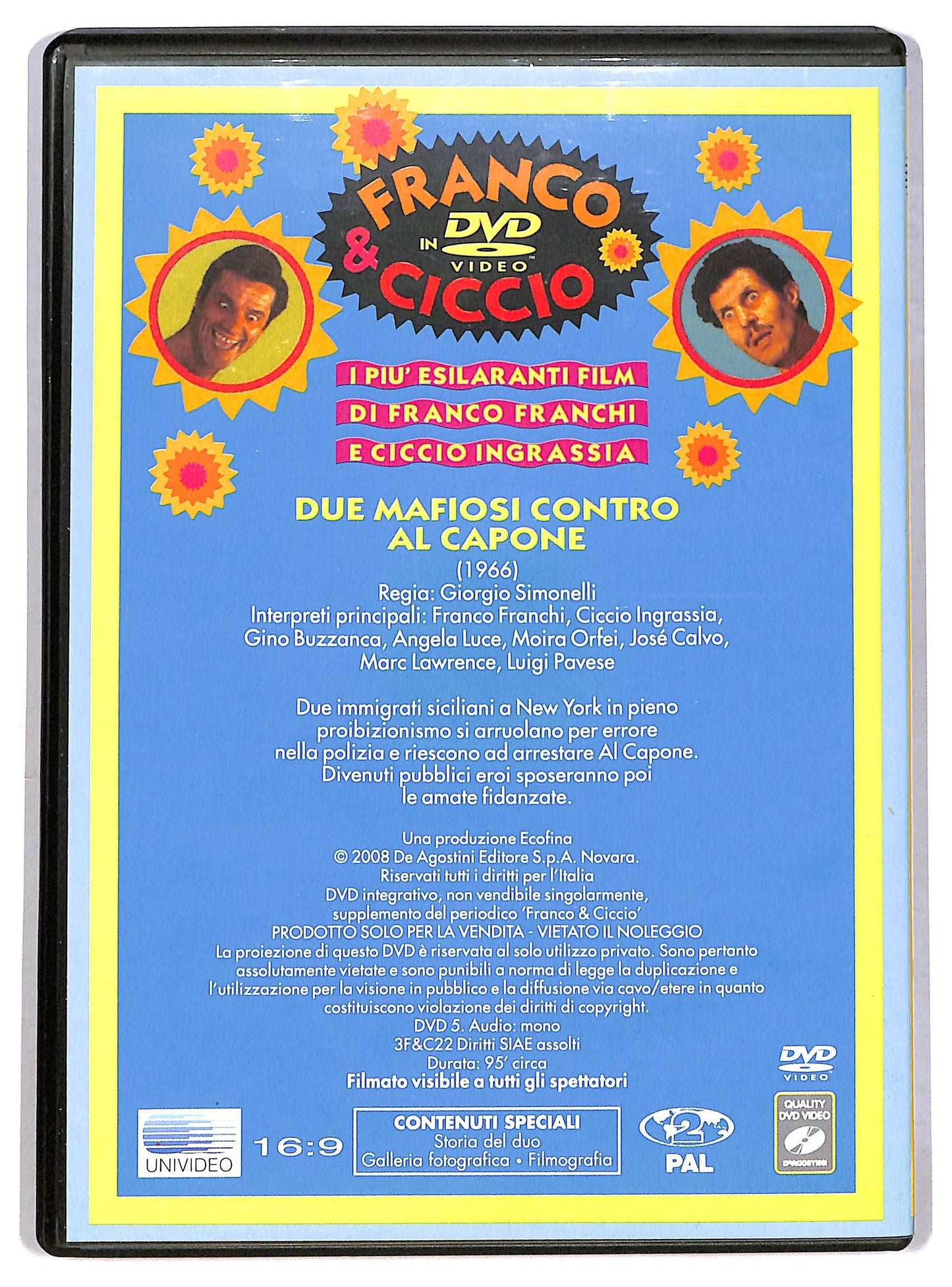 EBOND Due Mafiosi Contro Al Capone - Franco e Ciccio DVD Editoriale D791608