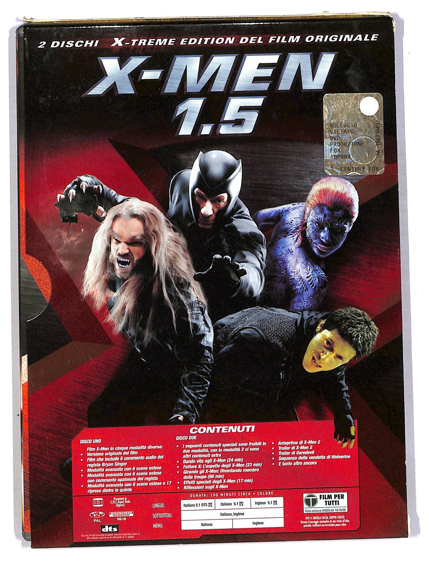 EBOND X Men 1.5 DVD Slipcase SLIM D791621