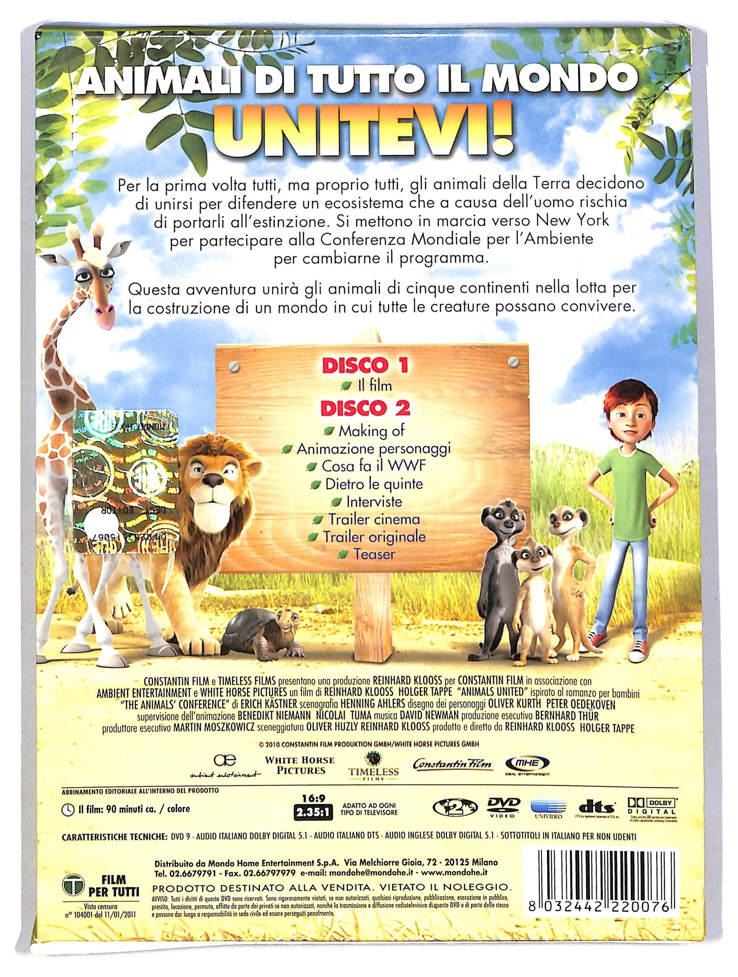 EBOND Animals United dischi 2 DVD D791637
