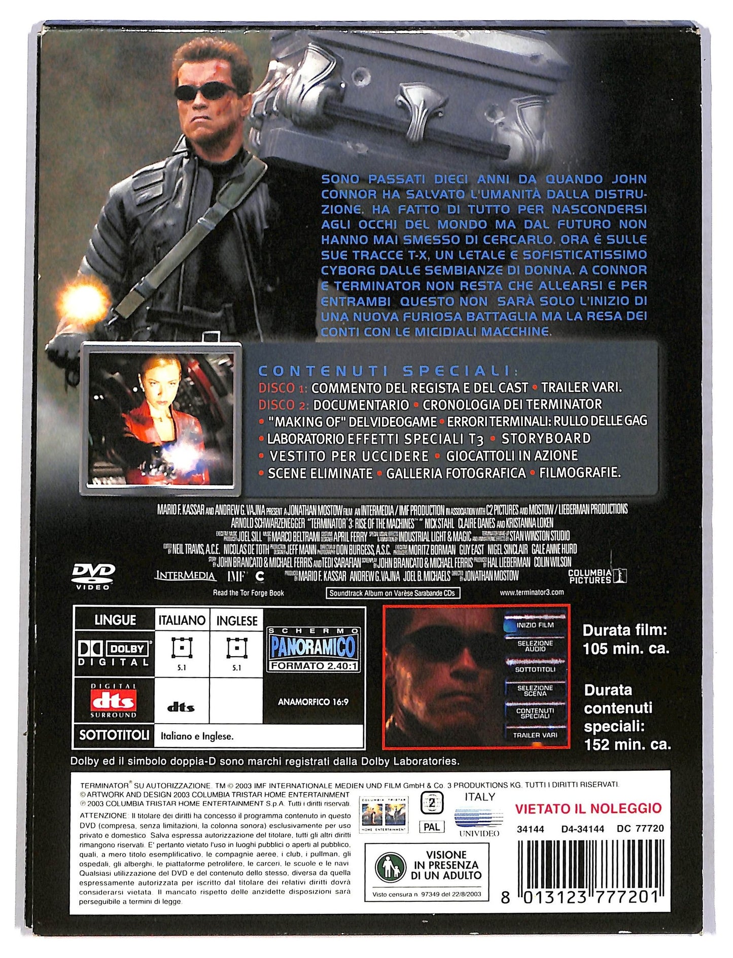 EBOND Terminator 3 Le macchine ribelli slipcase DVD SLIM D791654