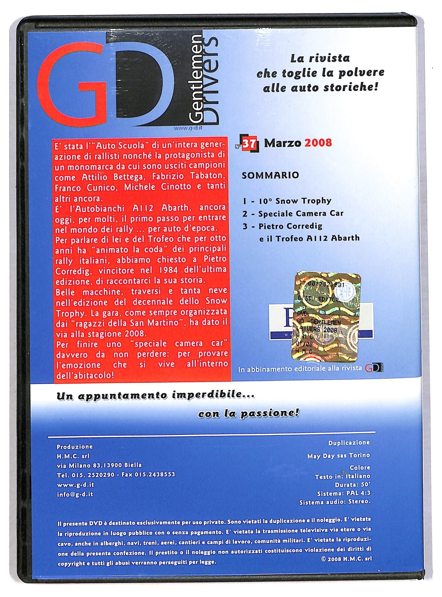 EBOND Gentlemen drivers - Pietro corredig e il trofeo A112 Abarth EDITORIALE DVD D791847