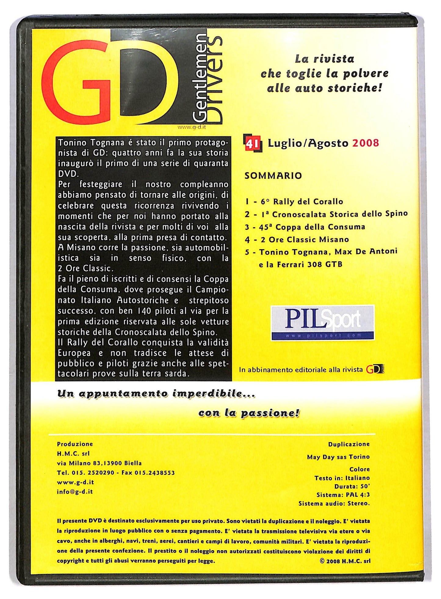 EBOND Gentlemen drivers - Tonino tognana e la ferrari 308 GTB EDITORIALE DVD D791853