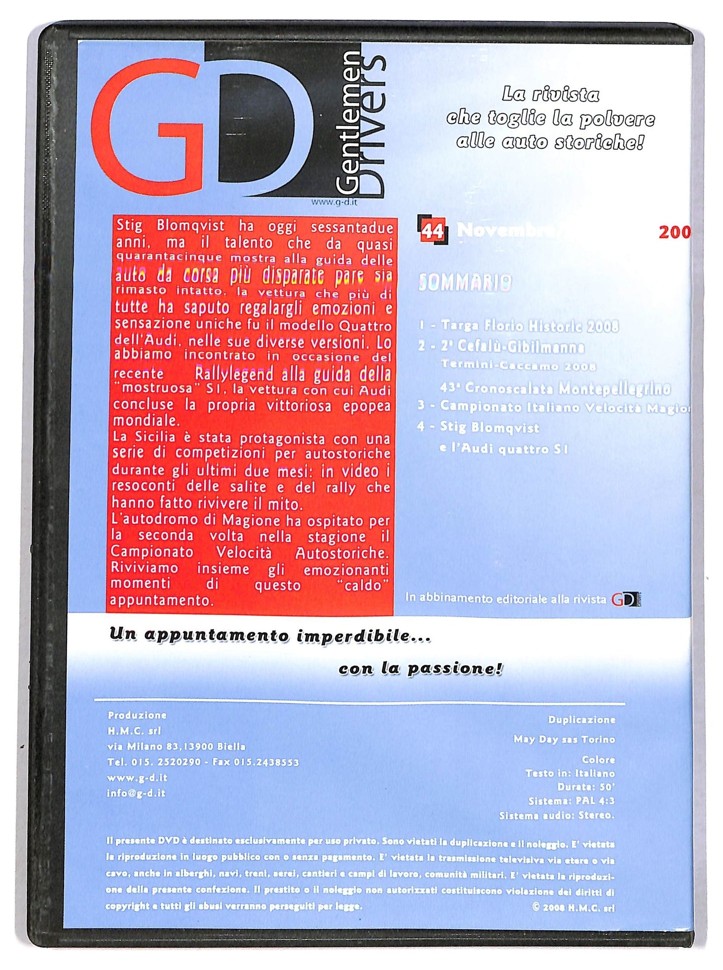 EBOND Gentlemen drivers - stig blomqvist e l'audi quattro s1 EDITORIALE DVD D791917
