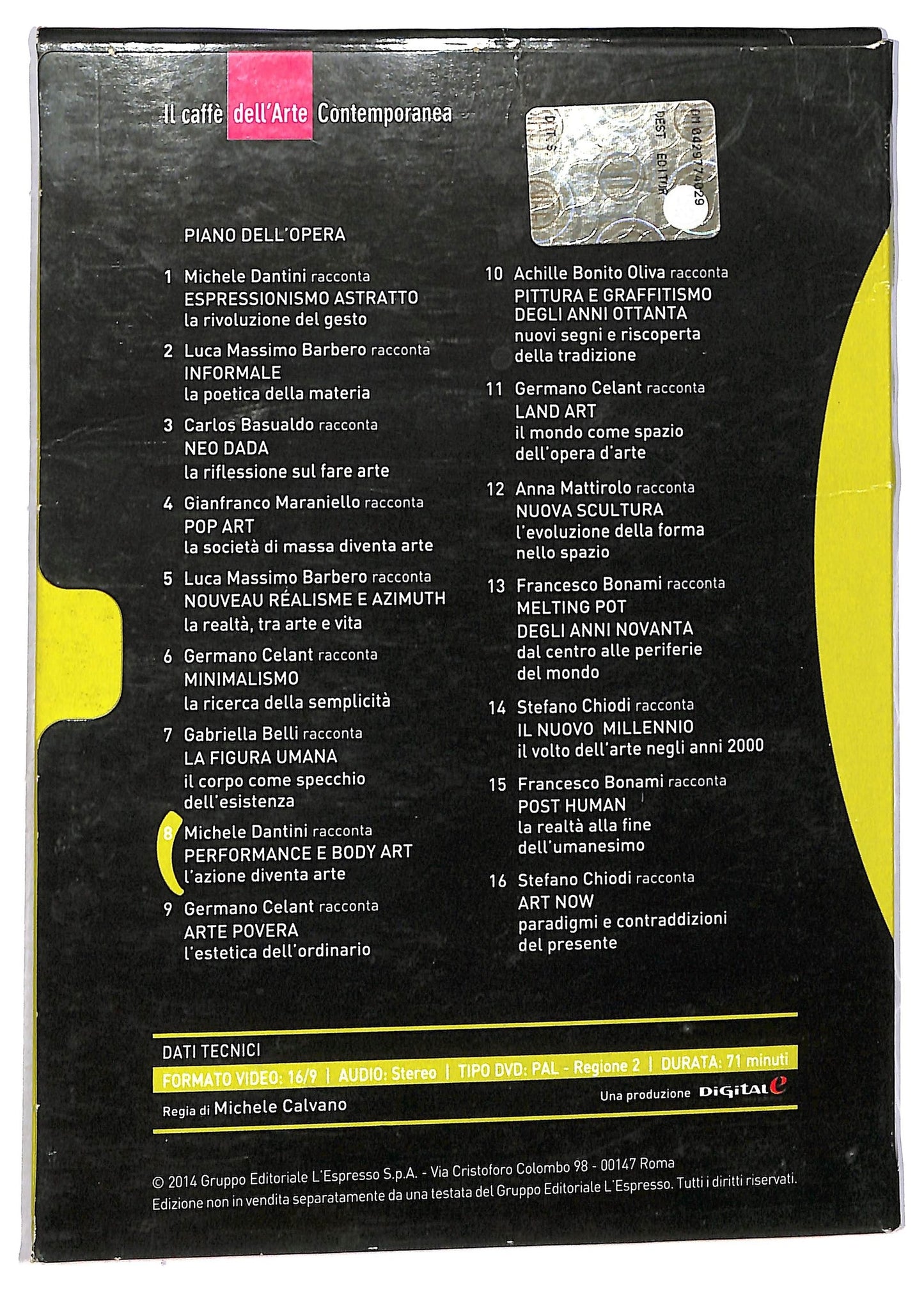 EBOND IL Caffe Dell'Arte Contemporanea Volume 8 Slipcase EDITORIALE DVD D791918