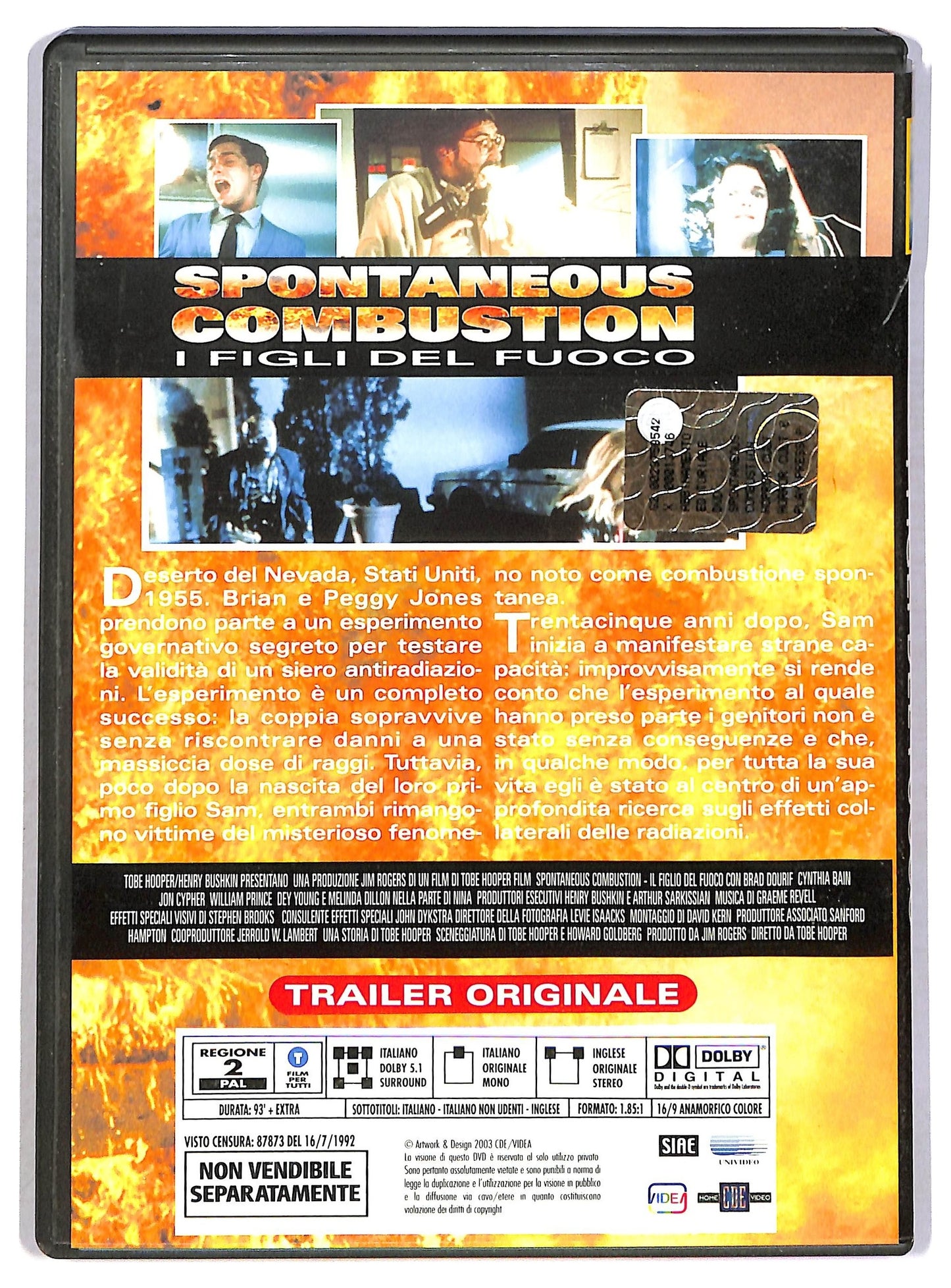 EBOND Spontaneous Combustion EDITORIALE DVD D791938