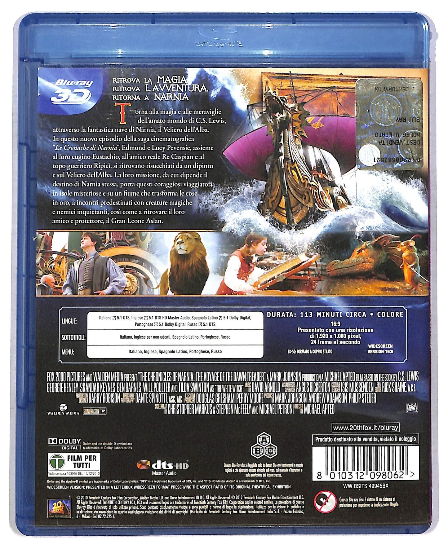EBOND Le cronache di Narnia - Il viaggio del veliero 3D BLURAY BLURAY BLURAY D791975