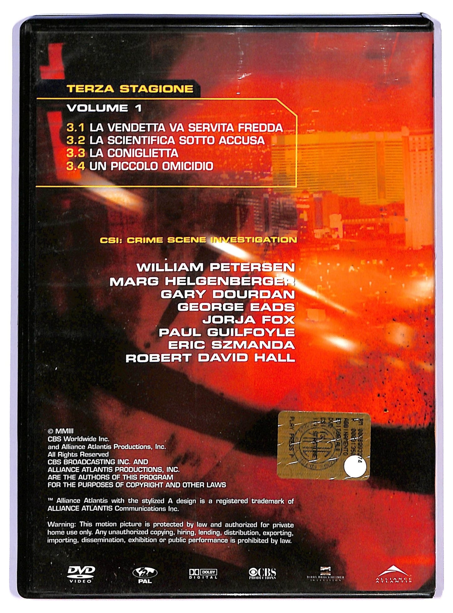 EBOND CSI Terza Stagione DVD D792006