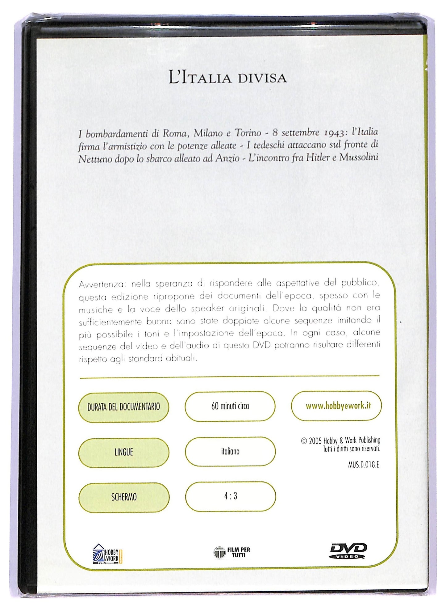 EBOND l'italia divisa EDITORIALE DVD D792015