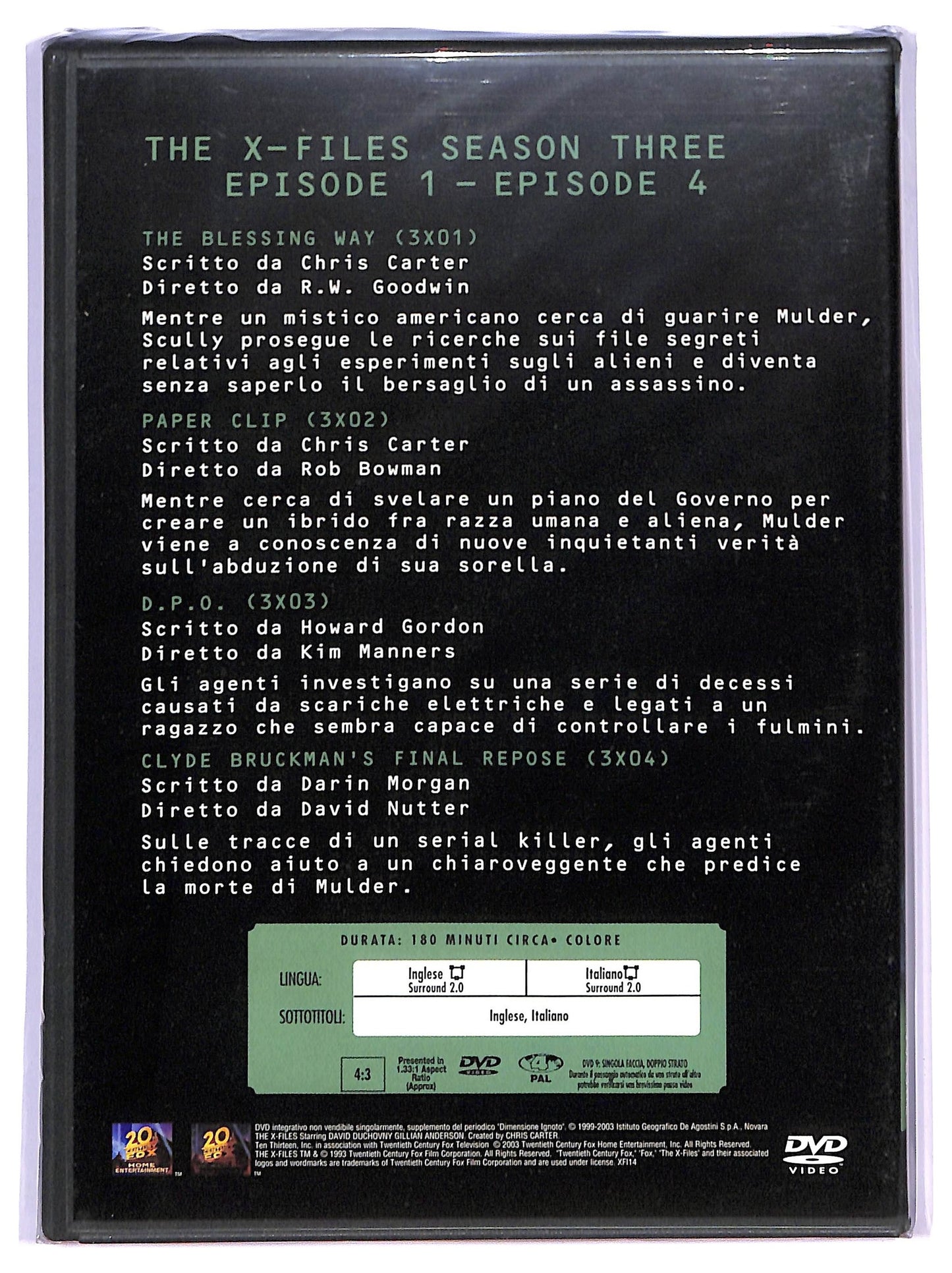 EBOND The X-files Collection Stagione 3 Volume 1 DVD Editoriale D792104