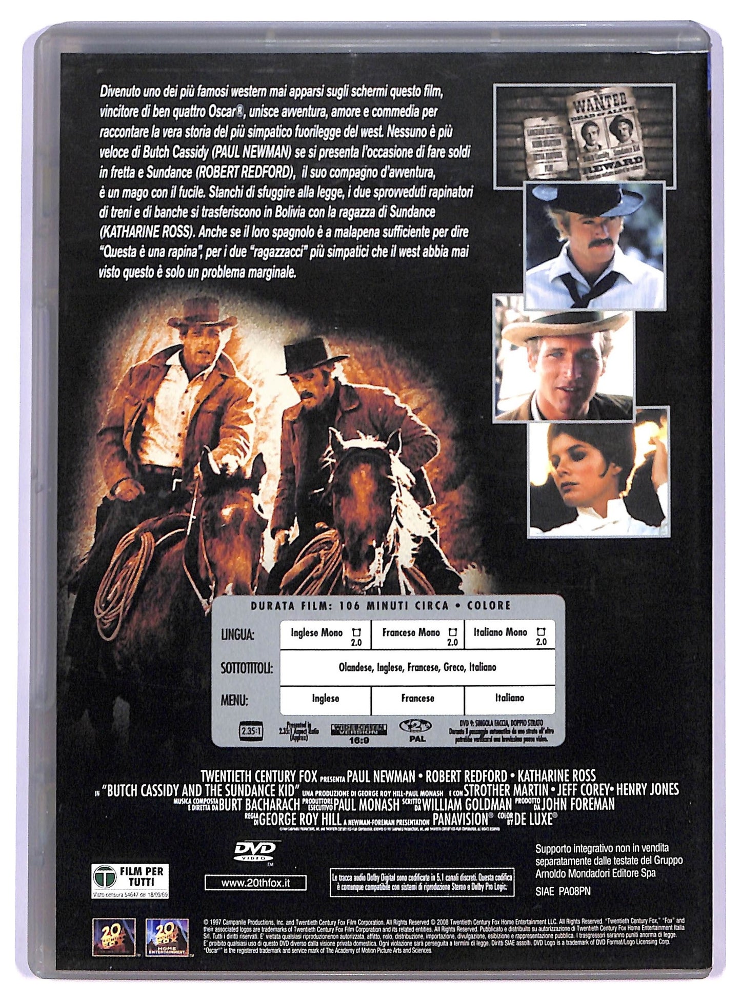EBOND Butch Cassidy EDITORIALE DVD D792113