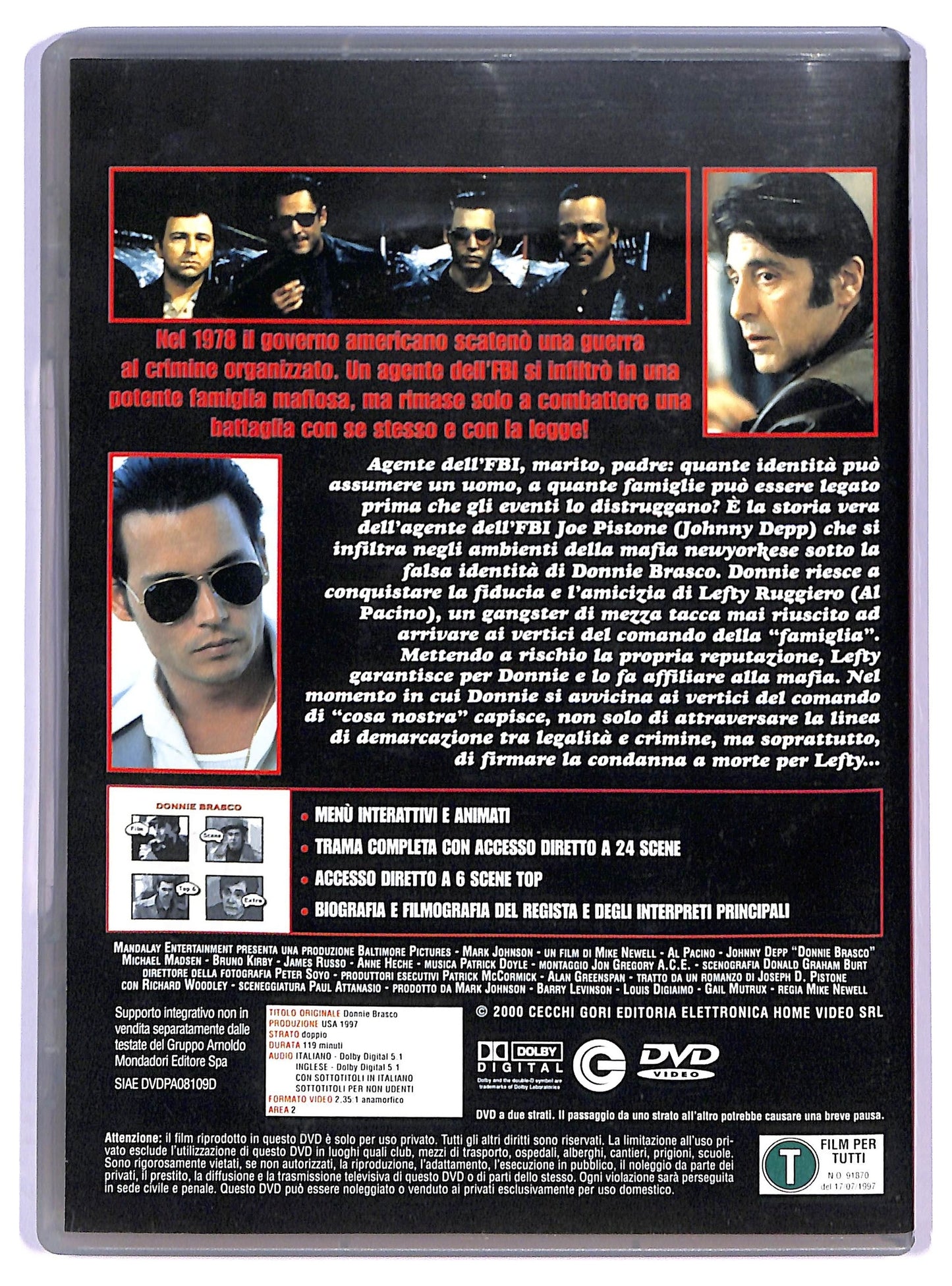 EBOND Donnie Brasco - Un uomo diviso in due EDITORIALE DVD D792143