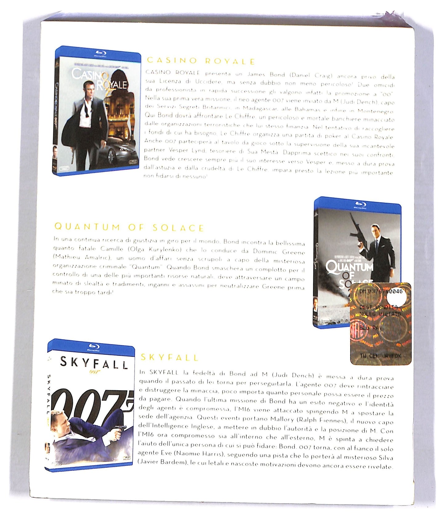 EBOND 007 - Casino royale - quantum of solace - skyfall EDITORIALE BLURAY BLURAY BLURAY D792340