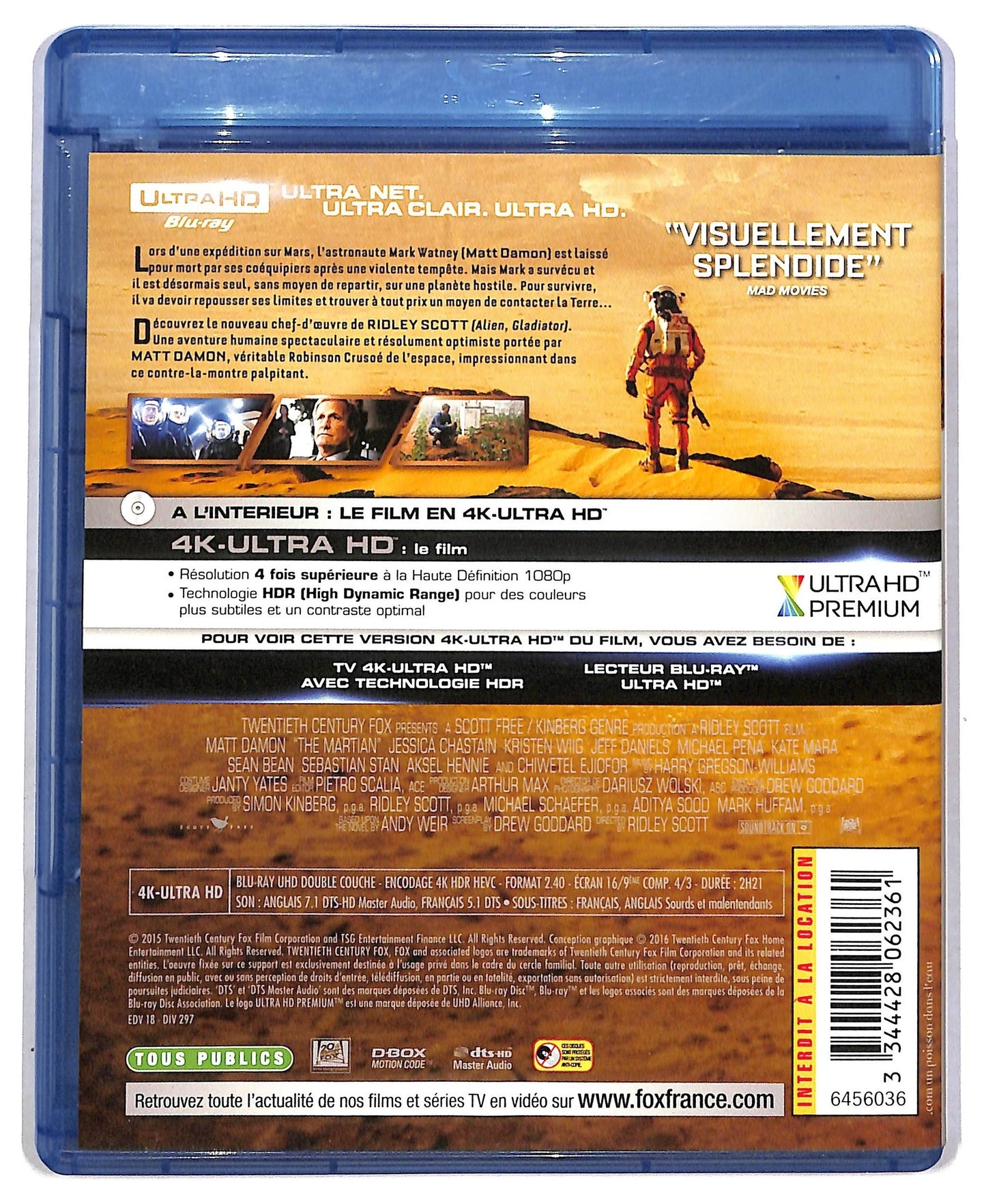 EBOND Seul Sur Mars EDIZIONE FRANCESE BLURAY BLURAY BLURAY D792347