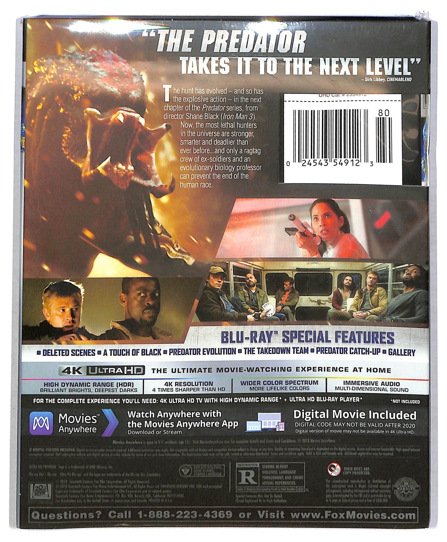 EBOND The Predator 4k Ultra Hd + Digital + BLURAY BLURAY D792426