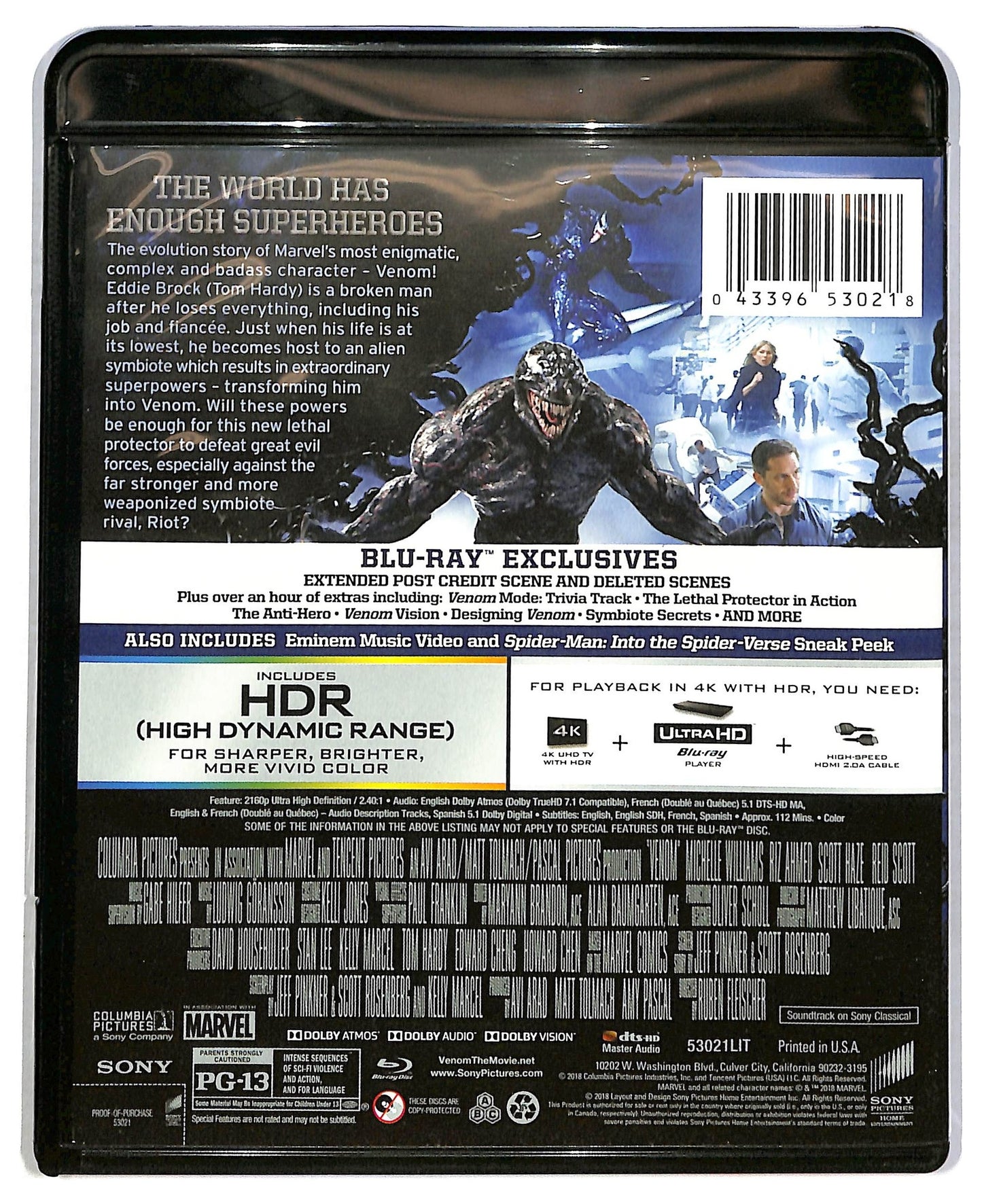 EBOND Venom 4K ULTRA HD BLURAY DVD D792427