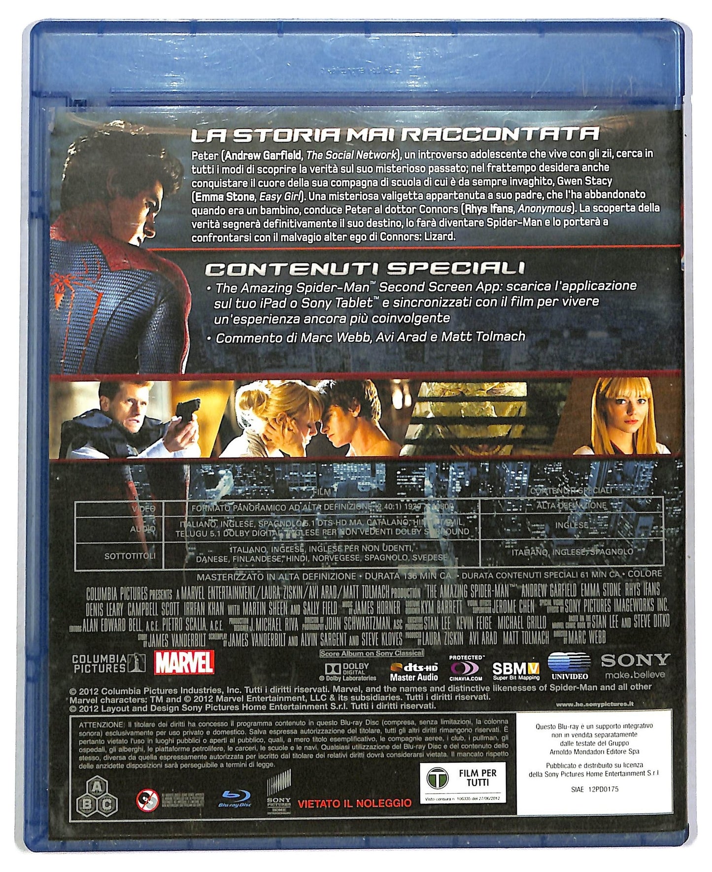 EBOND The Amazing Spider-Man EDITORIALE BLURAY BLURAY BLURAY D792462