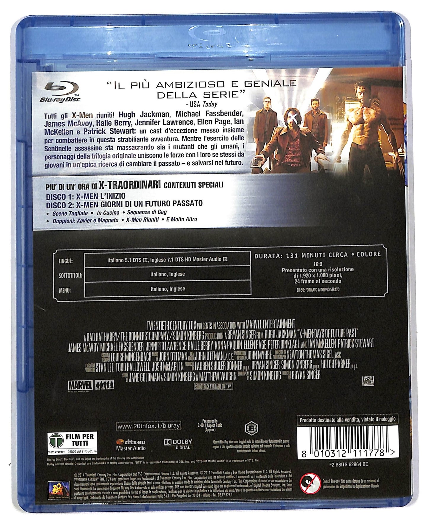 EBOND X-Men L'Inizio e X-Men Giorni Di Un Futuro Passato Edizione Speciale BLURAY BLURAY D792512