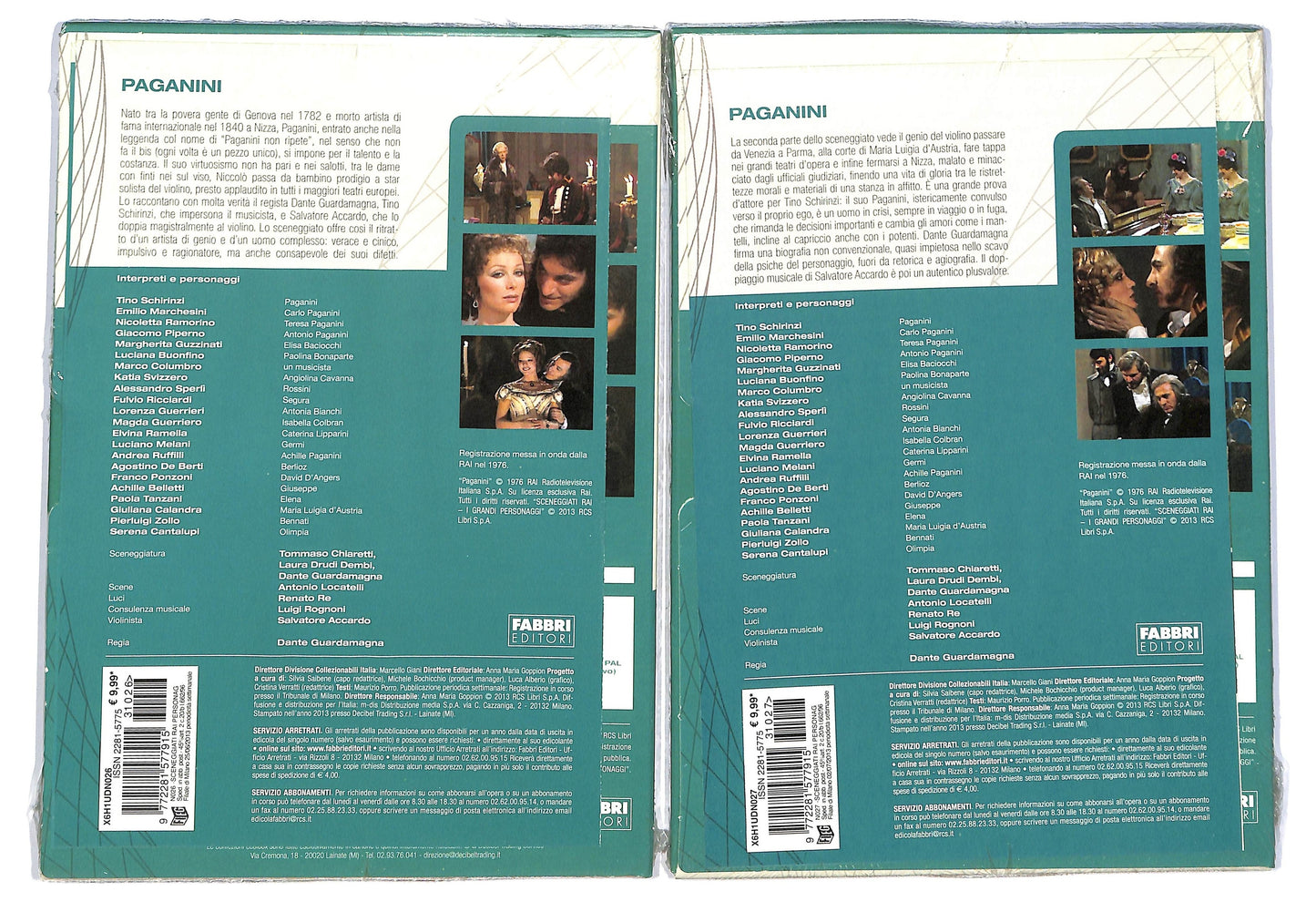 EBOND Sceneggiati Rai Paganini Puntate da 1 a 4 EDITORIALE DVD Slip Case D792560