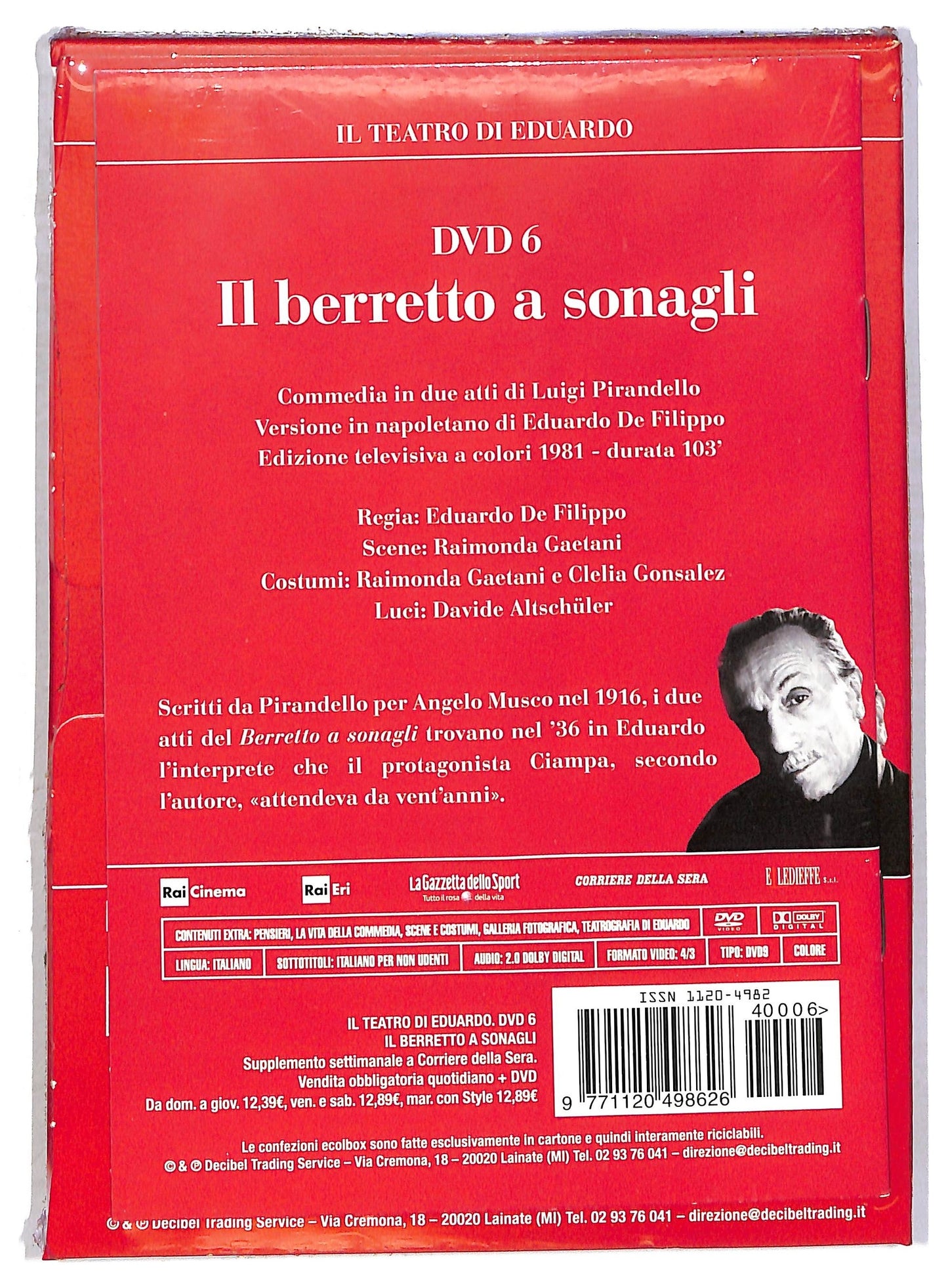 EBOND IL Berretto a Sonagli EDITORIALE DVD Sleep Case D792606
