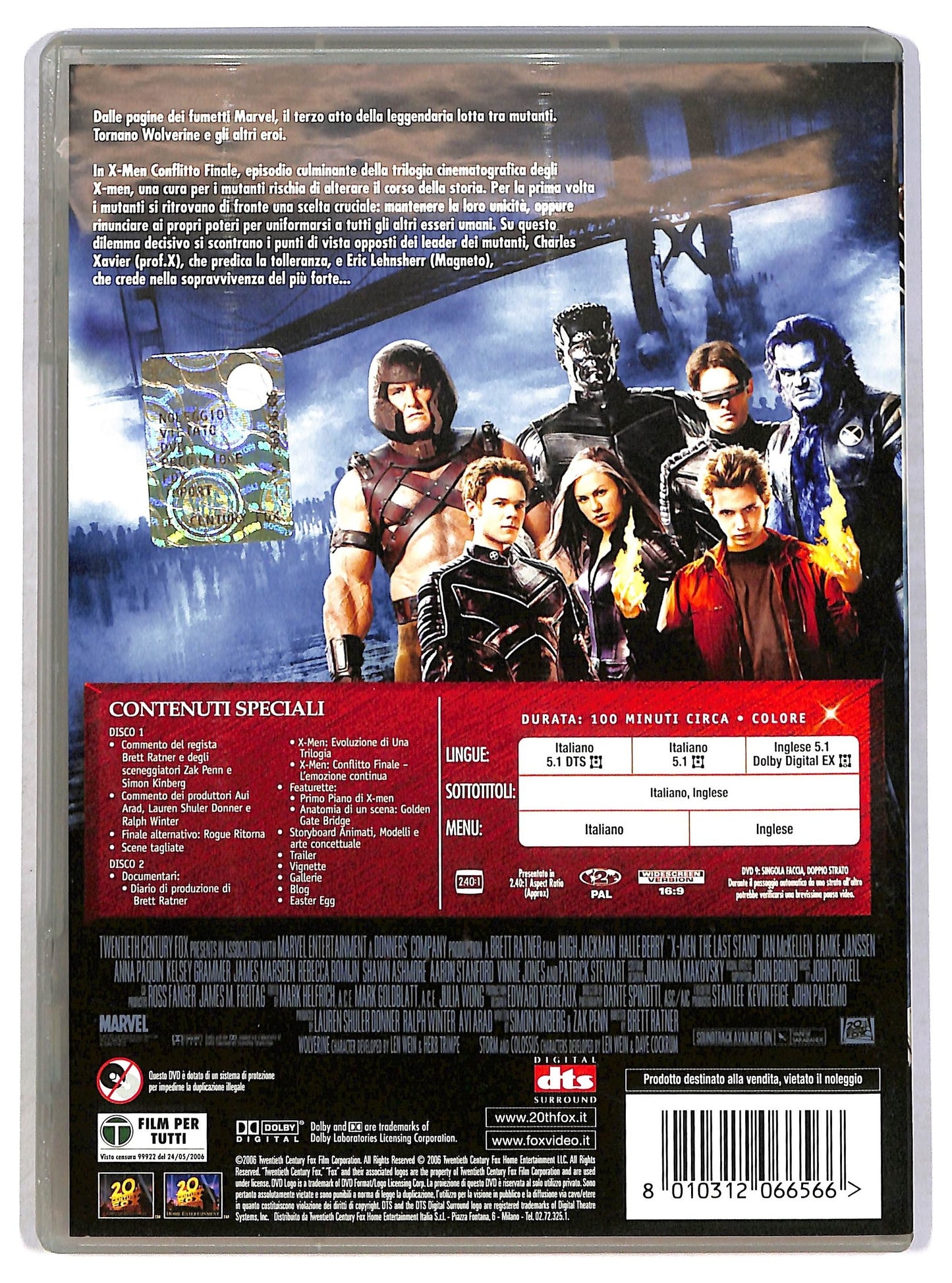 EBOND X-Men - Conflitto Finale EDIZIONE SPECIALE 2dischi DVD D792611