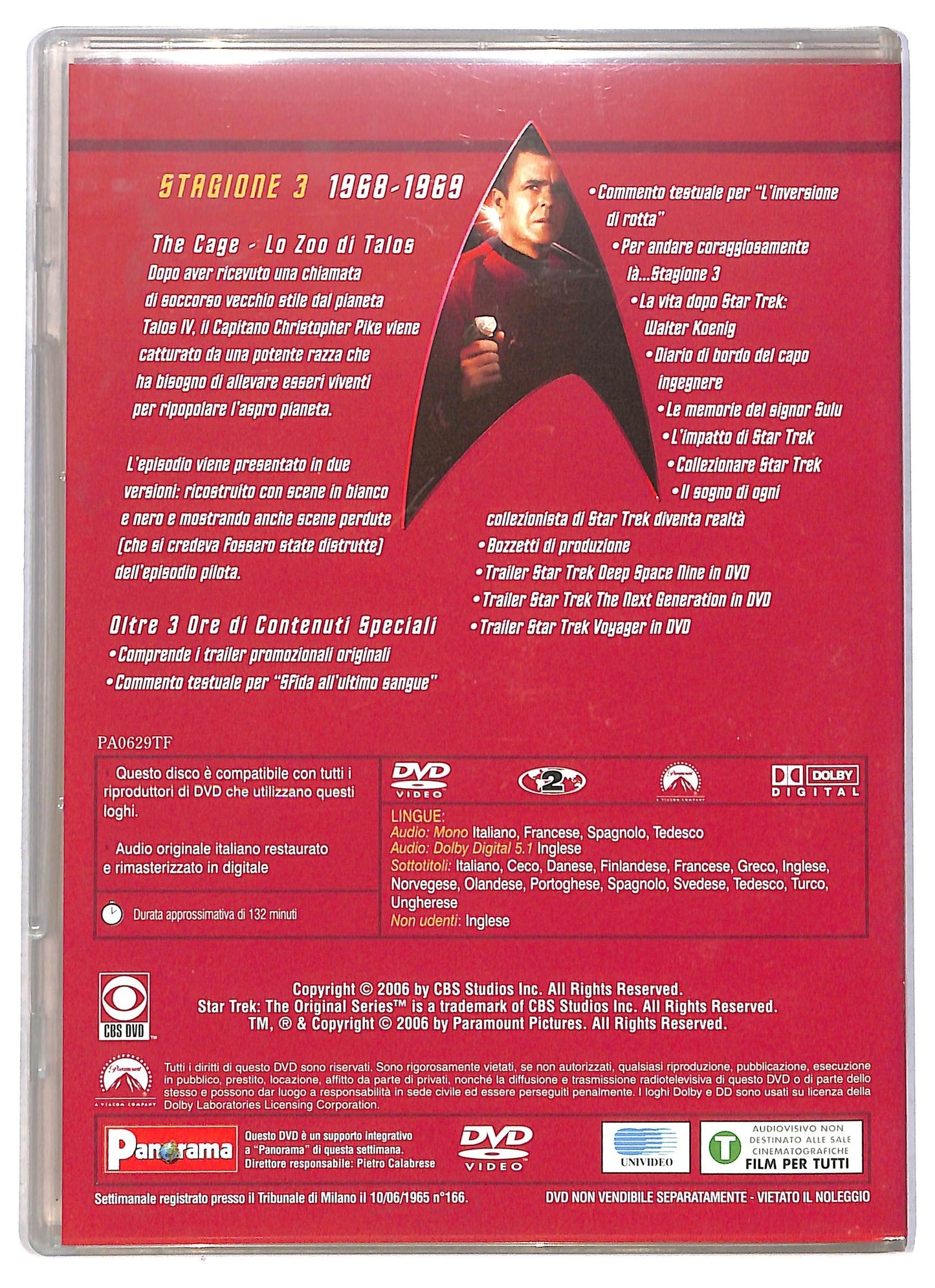 EBOND Star Trek serie classica Stagione 3 episodio 25 disco 7 EDITORIALE DVD D792616