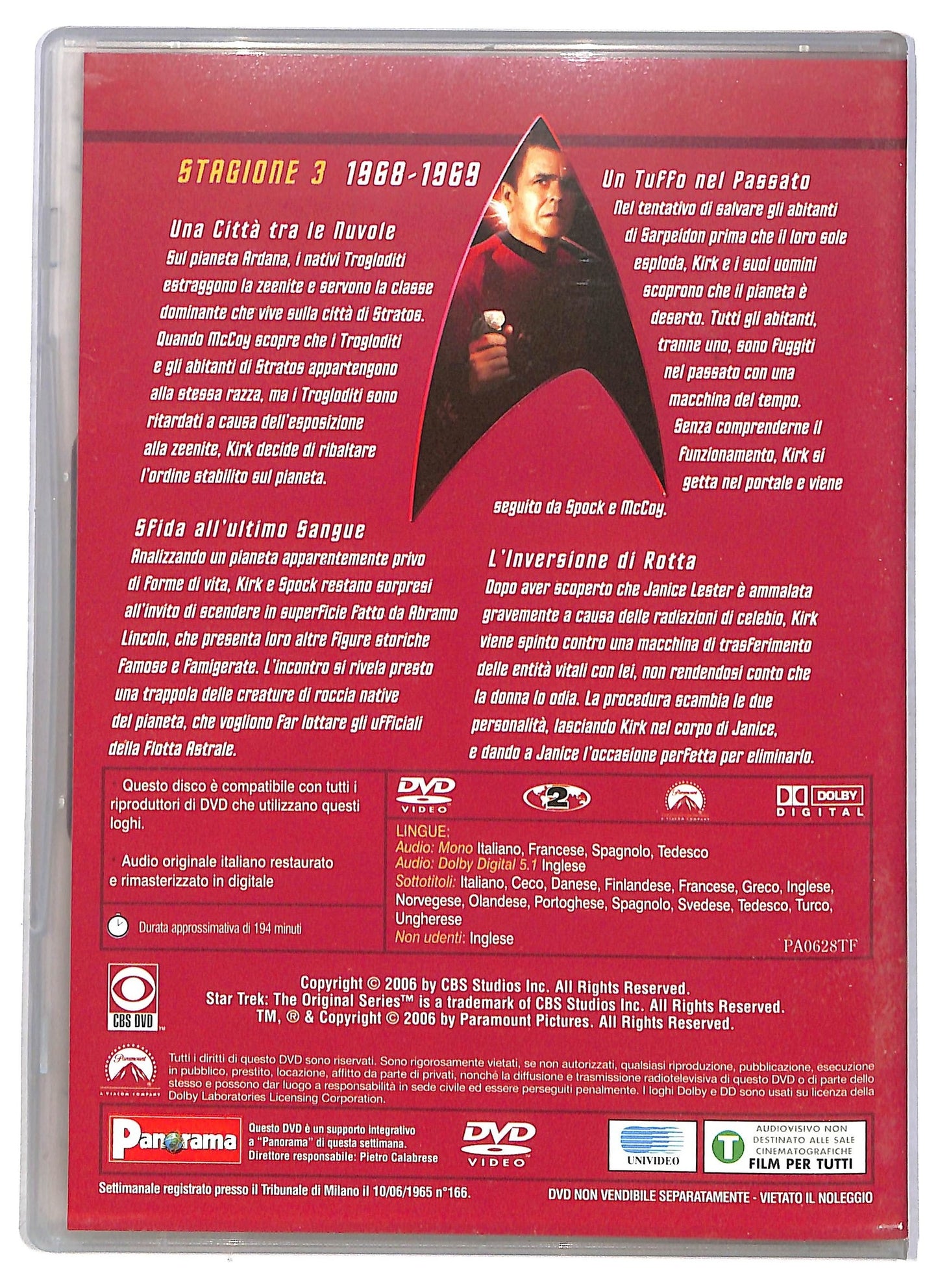 EBOND Star Trek Serie Classica Stagione 3 Episodi 21-24 DVD Slim D792617