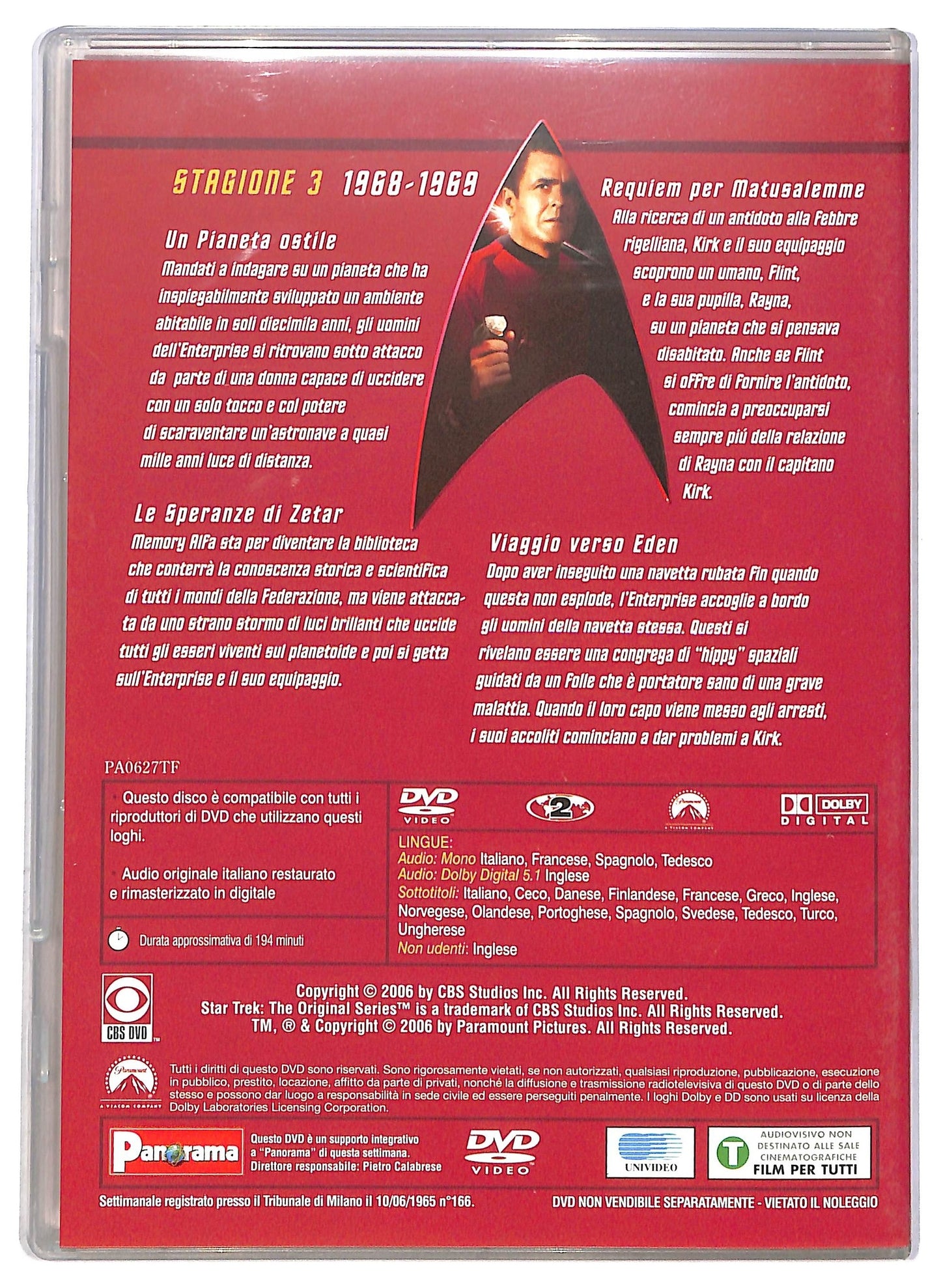 EBOND Star Trek Serie Classica Stagione 3 Ep, 17/20 EDITORIALE DVD D792618