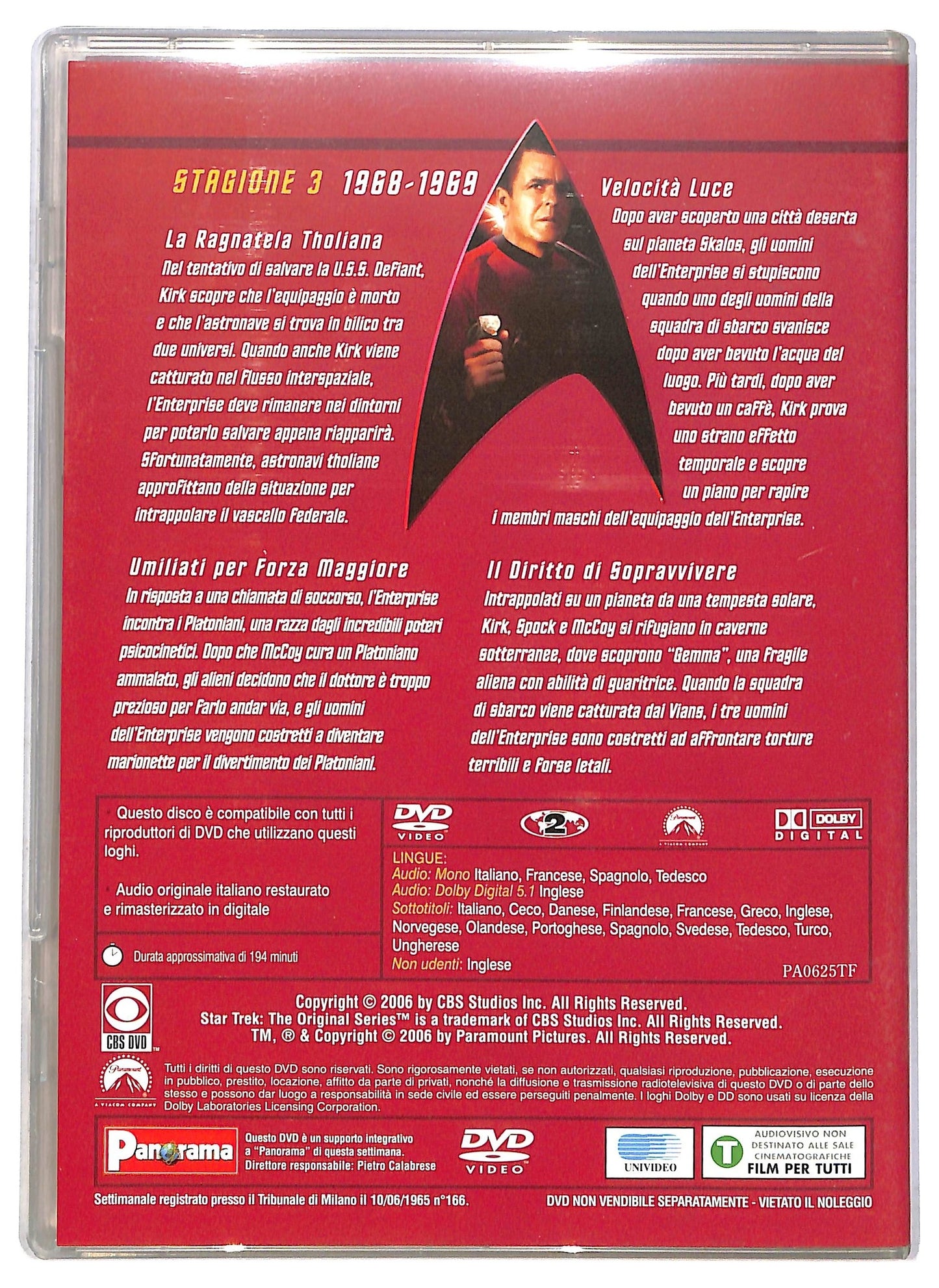 EBOND Star Trek Serie Classica Stagione 3 Epis. 9/12 EDITORIALE DVD D792620