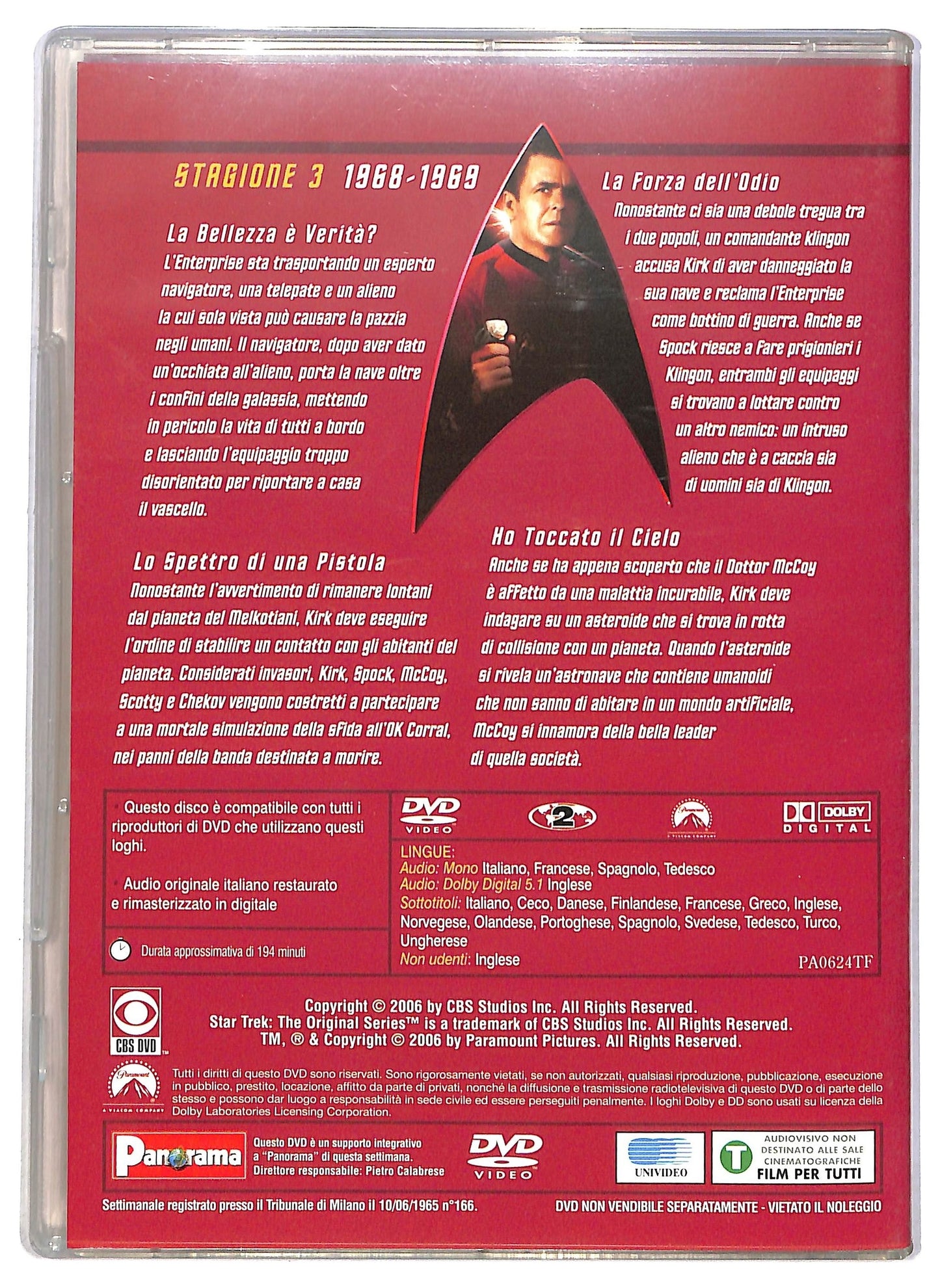 EBOND Star Trek Serie Classica Stagione 3 Epis, 5/8 EDITORIALE DVD D792621