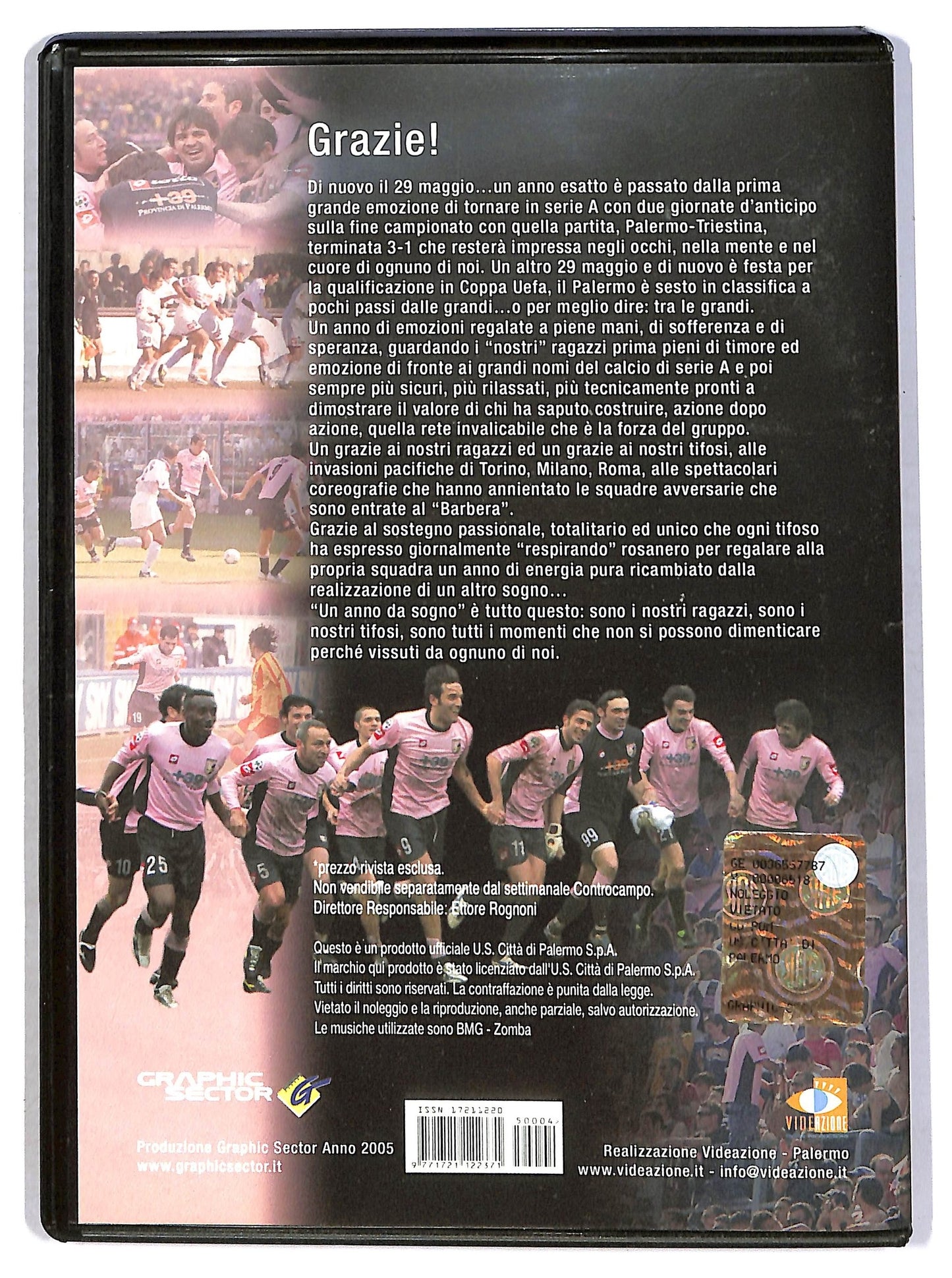 EBOND Un Anno Da Sogno U.S.Citta Di Parlemo Anno 2004/2005 EDITORIALE DVD D792631