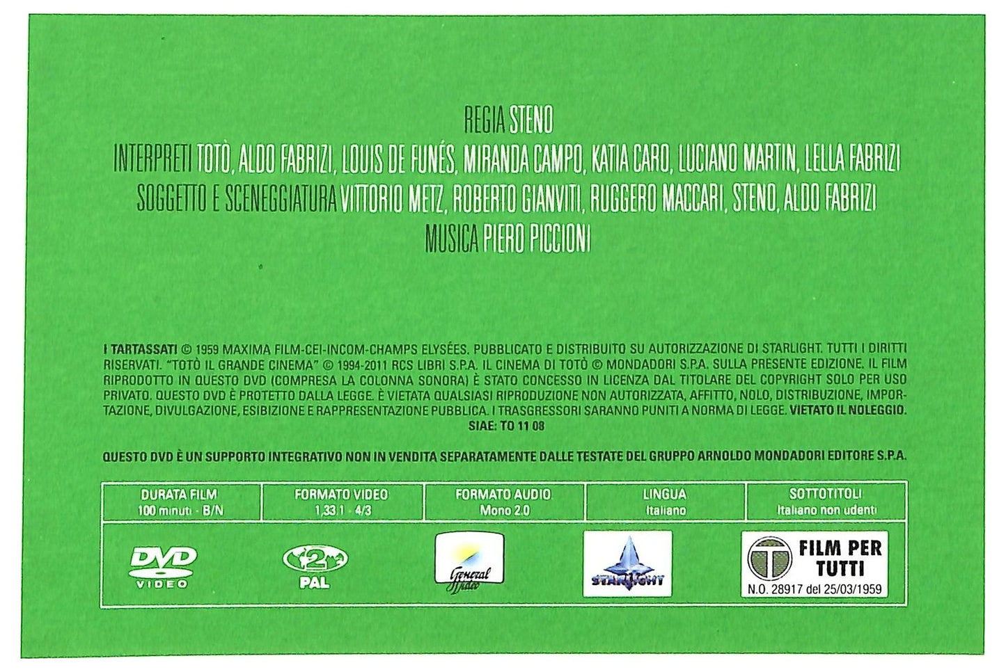 EBOND I Tartassati EDITORIALE DVD Sleep Case D792638