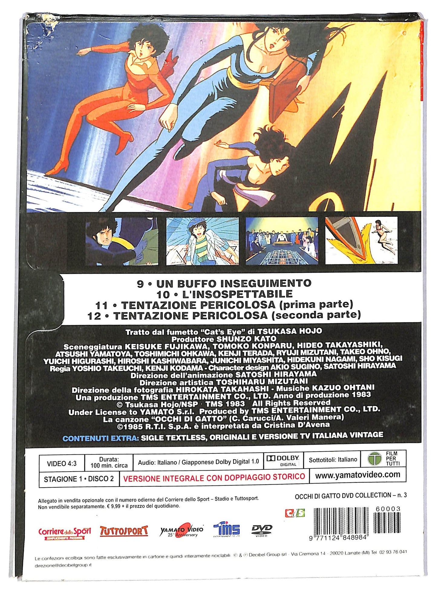 EBOND Occhi DI Gatto Stagione 1 Disco 3 EDITORIALE DVD Sleep Case D792658