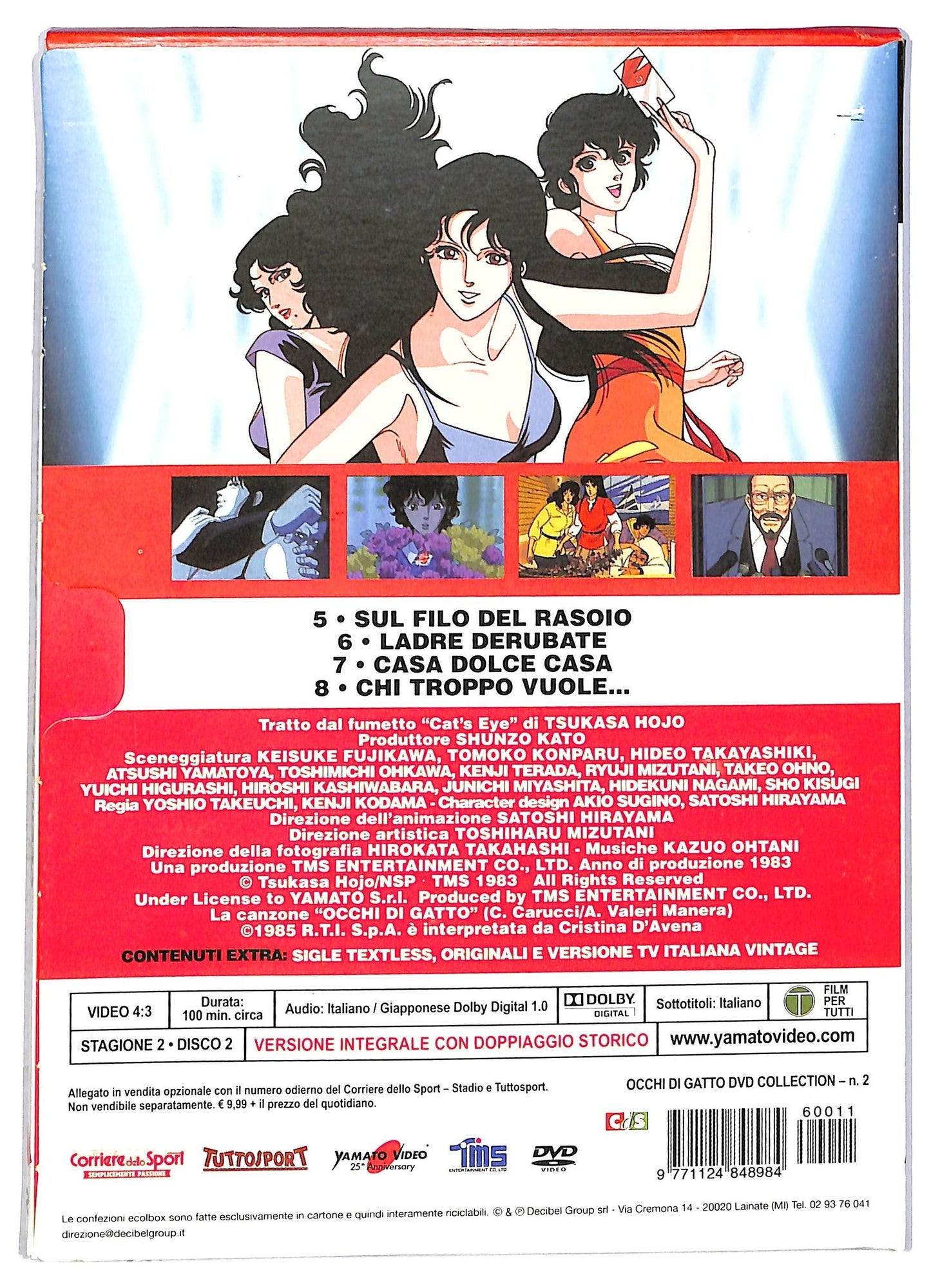EBOND Occhi Di Gatto Stagione 2 Disco 2 EDITORIALE DVD Sleep Case D792729