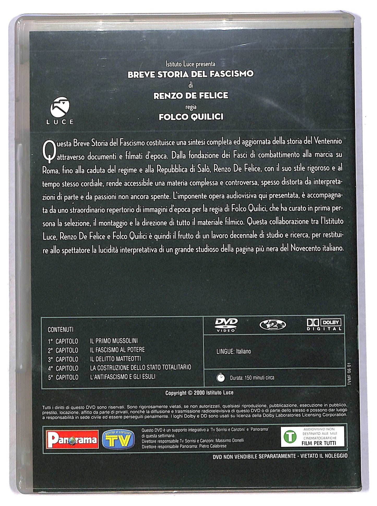 EBOND Mussolini E IL Fascimo Vol. 1 EDITORIALE DVD D792816