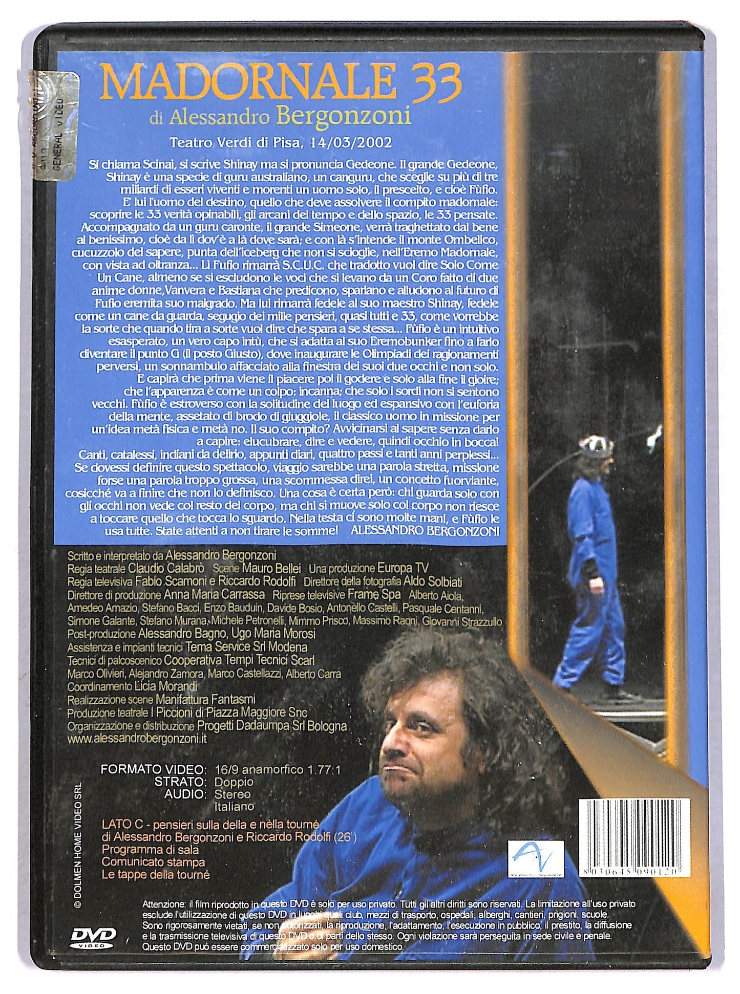 EBOND Madornale 33 Di Alessandro Bergonzoli EDITORIALE DVD D792821