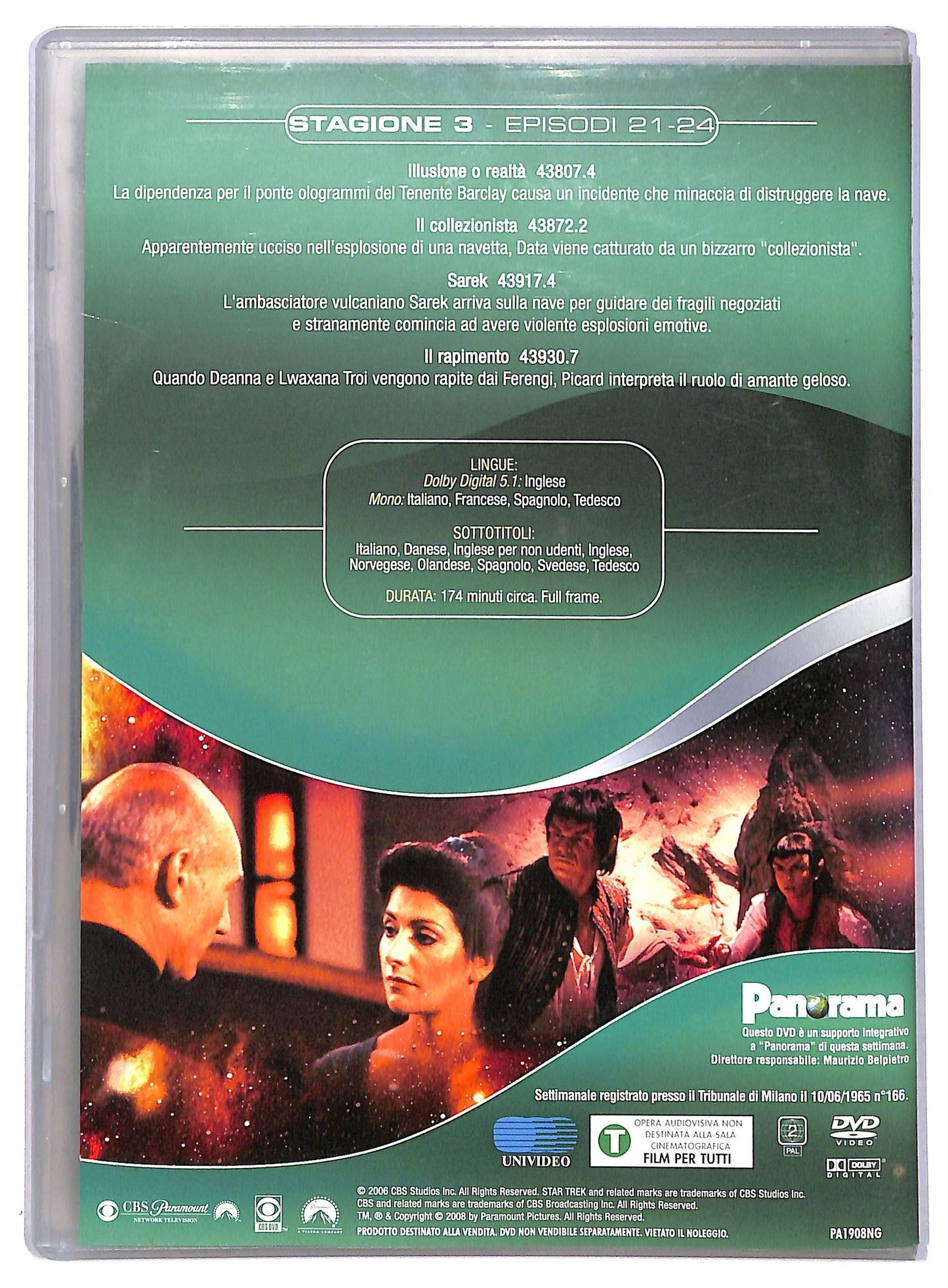 EBOND Star Trek The Next Generation Stagione 3 Vol.6 Epis. 21-24 EDITORIALE DVD D792935