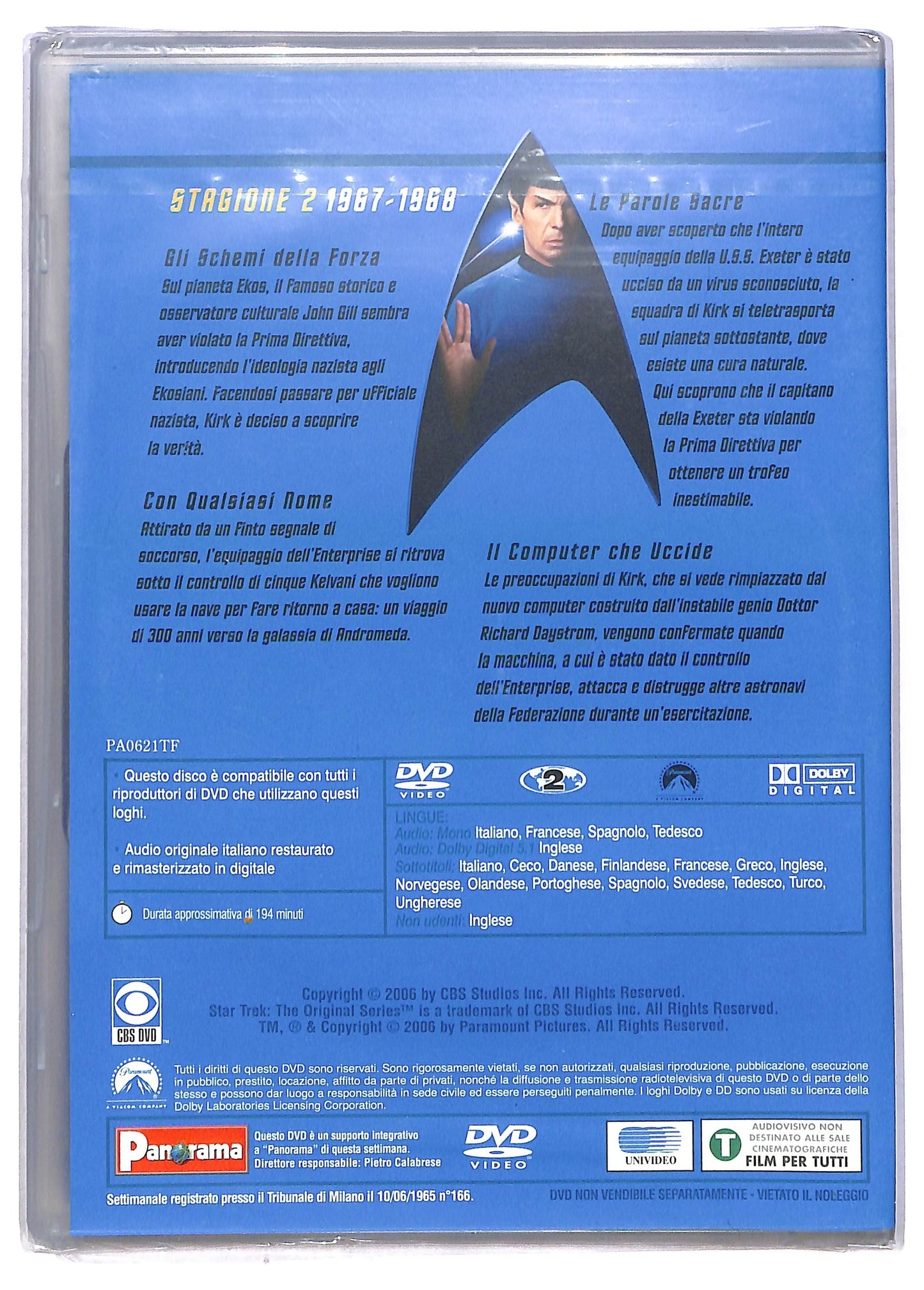 EBOND Star Trek Serie Classica Stagione 2 Episodi 21 - 24 EDITORIALE DVD D792938