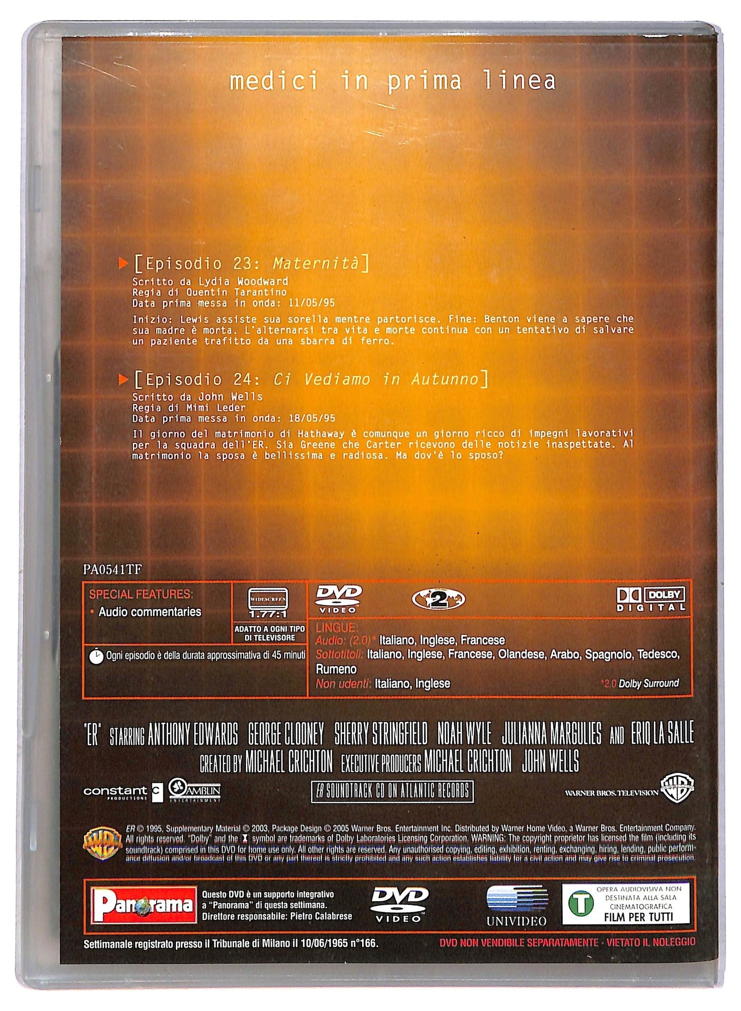 EBOND ER Medici In Prima LInea Anno 1 Epis. 23 - 25 EDITORIALE DVD D792953
