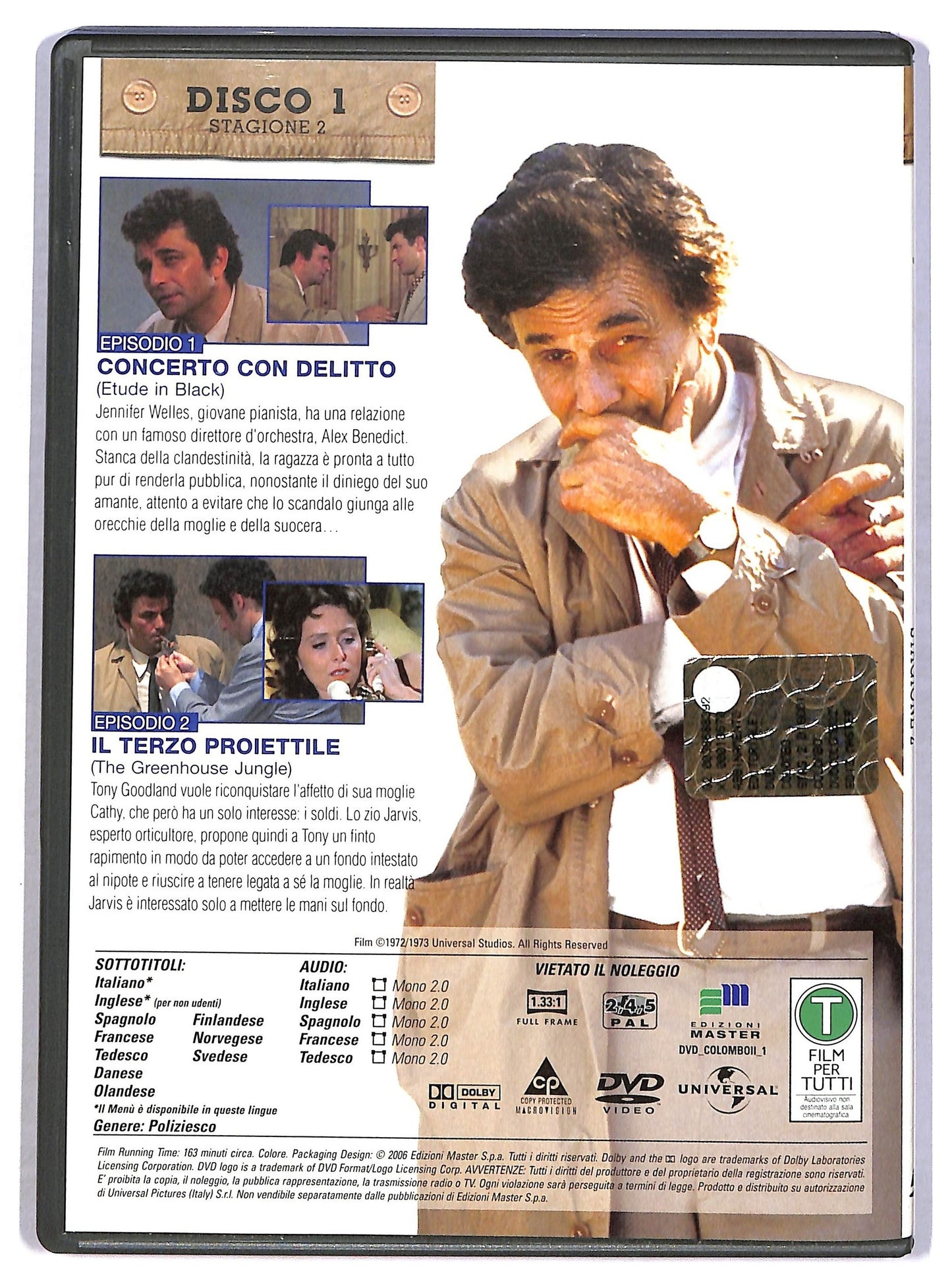 EBOND Colombo Disco 1 Stagione 2 Epis, 1 - 2 EDITORIALE DVD D792959