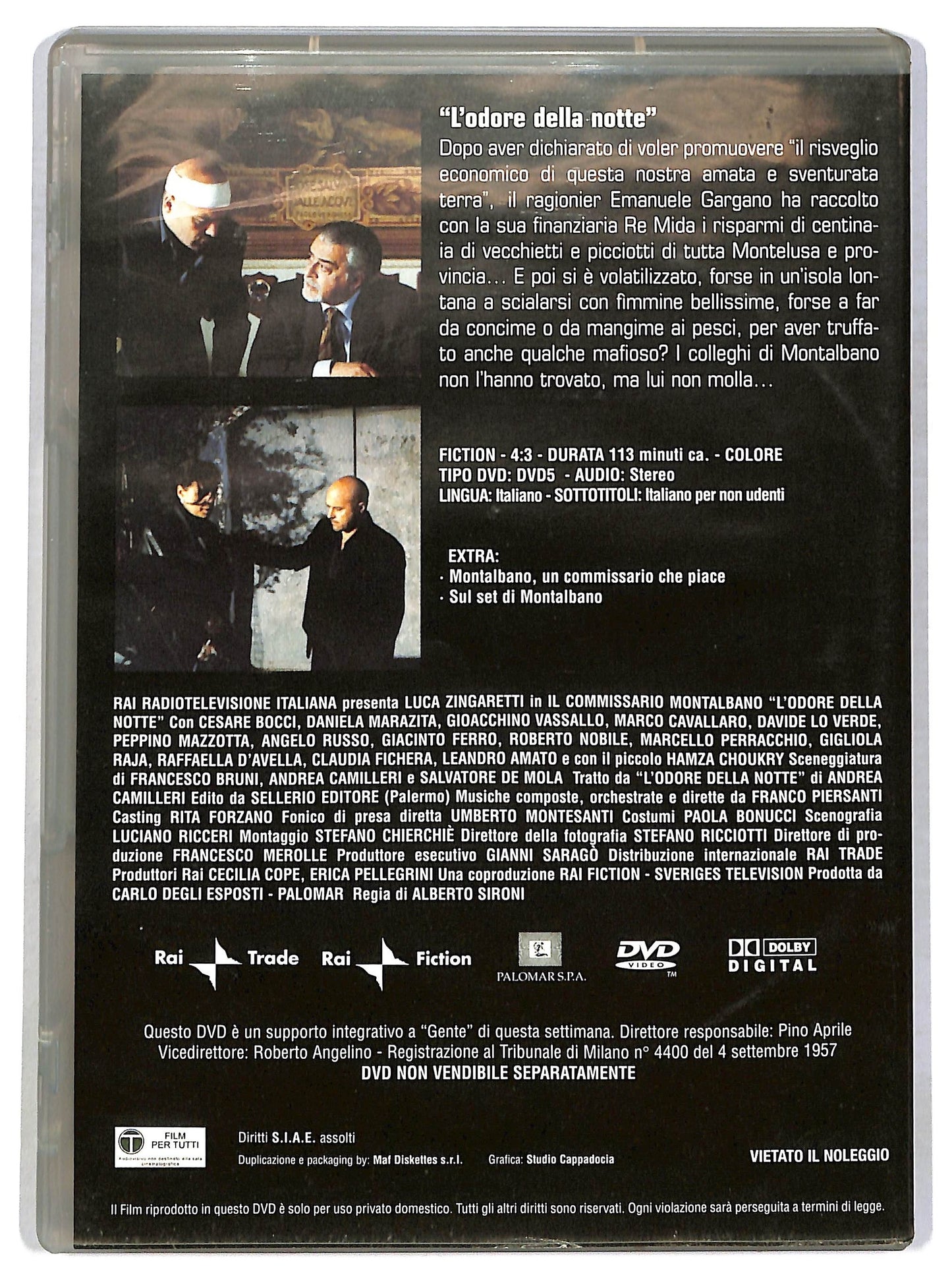 EBOND Il commissario Montalbano, L'odore della notte EDITORIALE DVD D792973