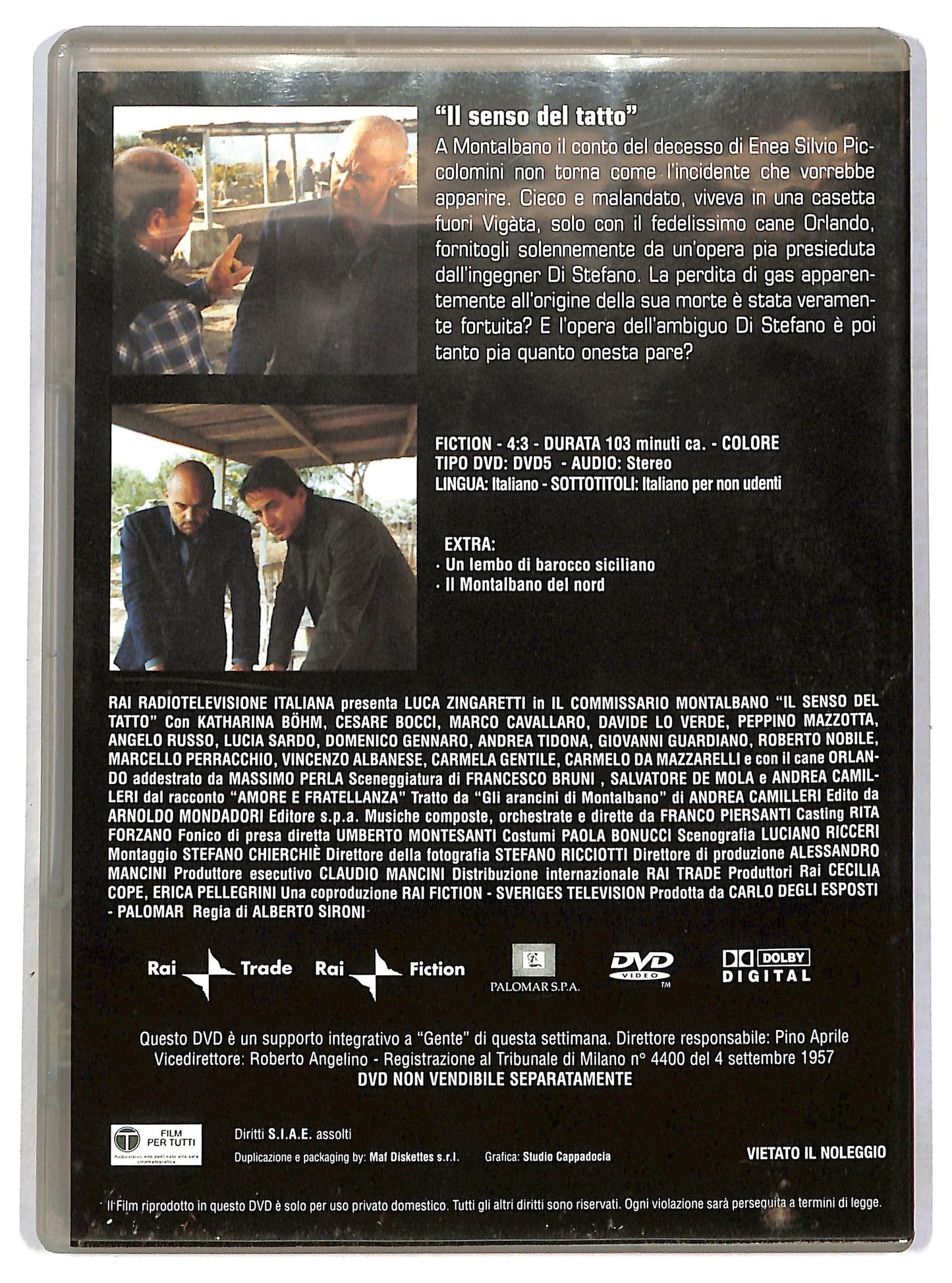 EBOND Il commissario Montalbano Vol.11 - Il senso del tatto EDITORIALE DVD D792976