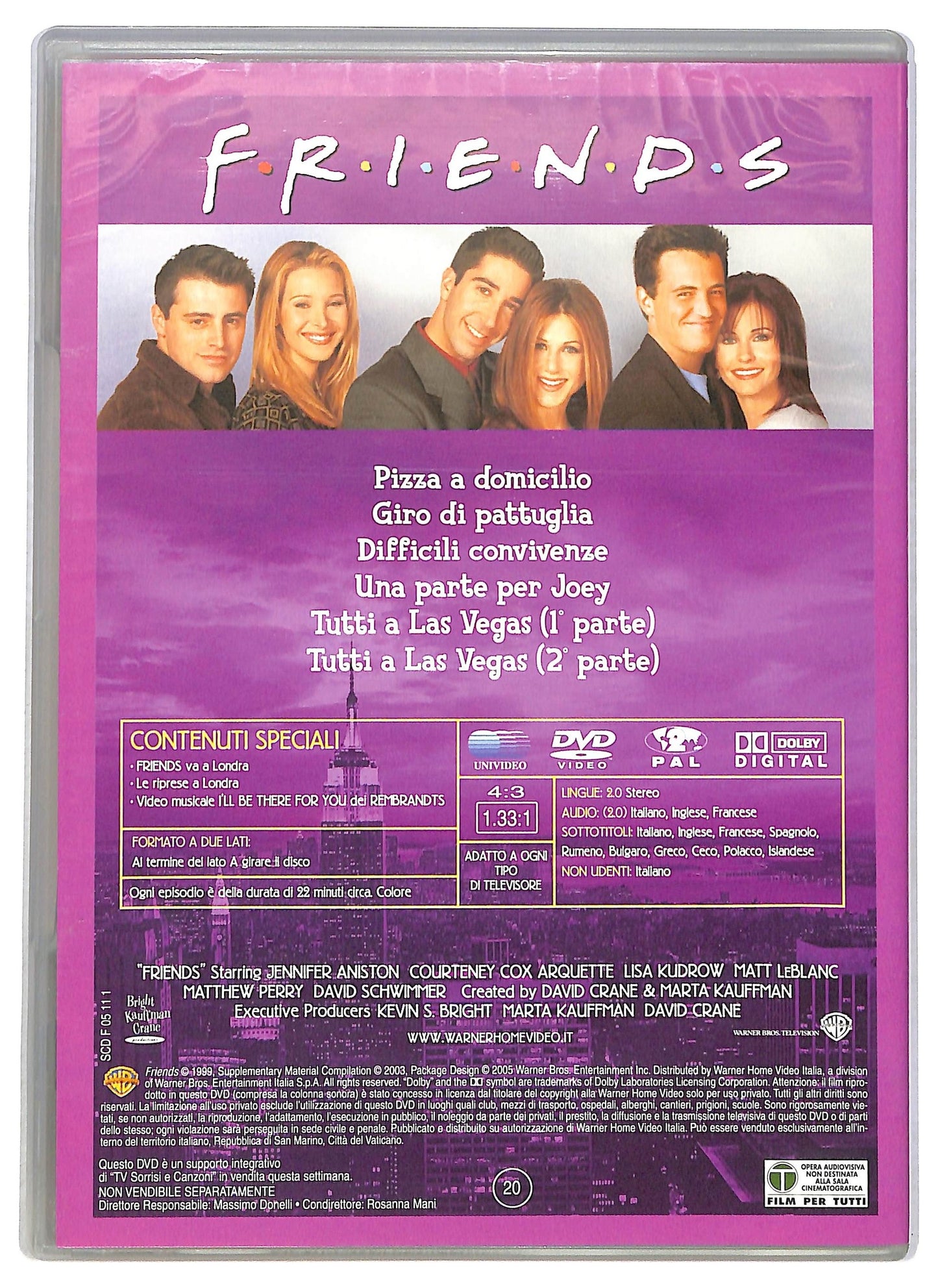EBOND Friends Stagione 5 Episodi 19 - 24 EDITORIALE DVD D793019