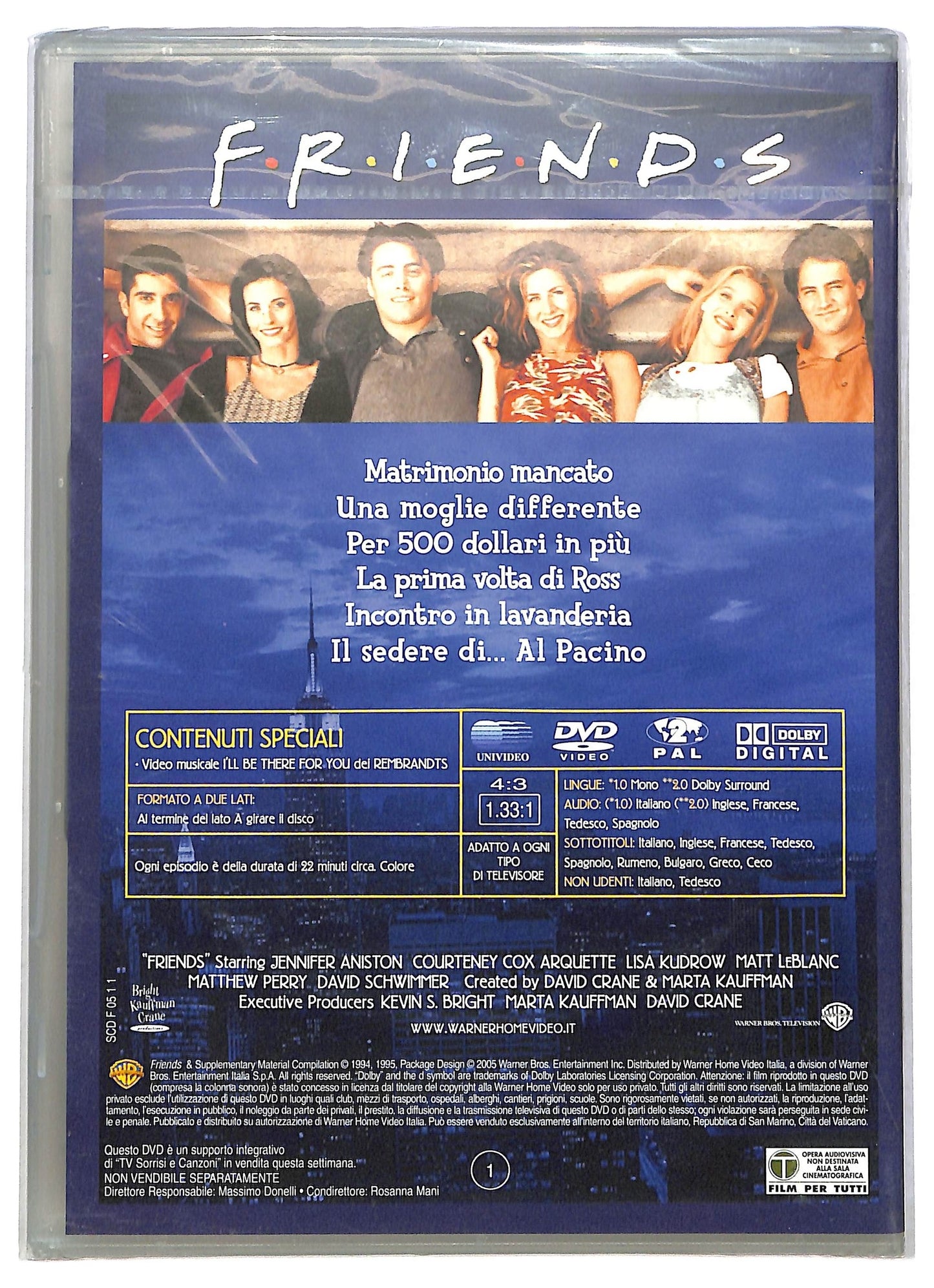 EBOND Friends Stagione 1 Episodi 1 - 6 EDITORIALE DVD D793024