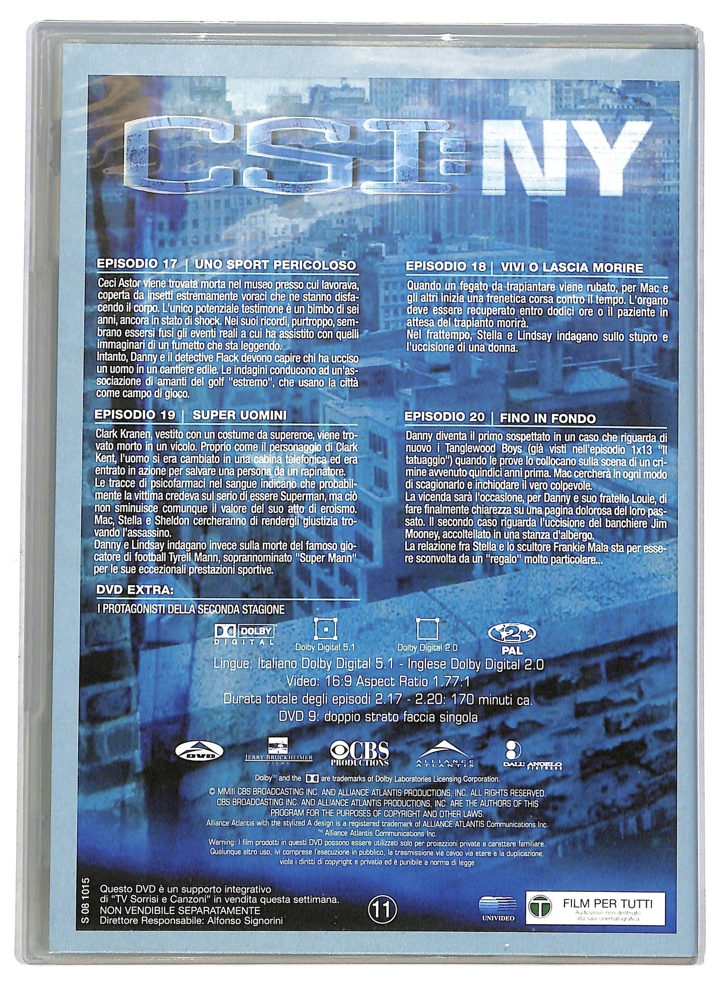 EBOND CSI : NY Stagione 2 Episodi 17 - 20 EDITORIALE DVD D793028