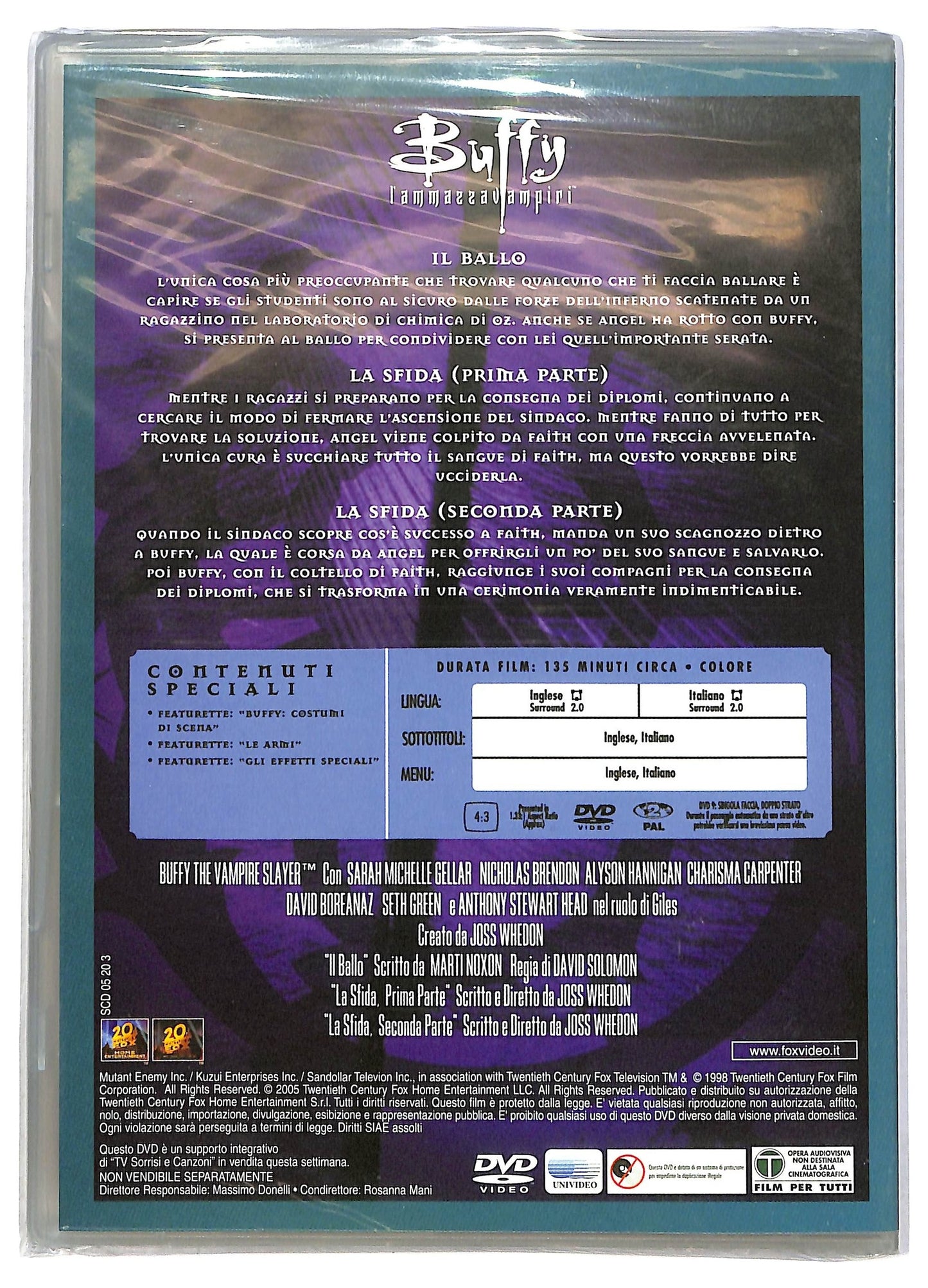 EBOND Buffy L'Ammazza Vampiri Stag. 3 Disco 6 EDITORIALE DVD D793033