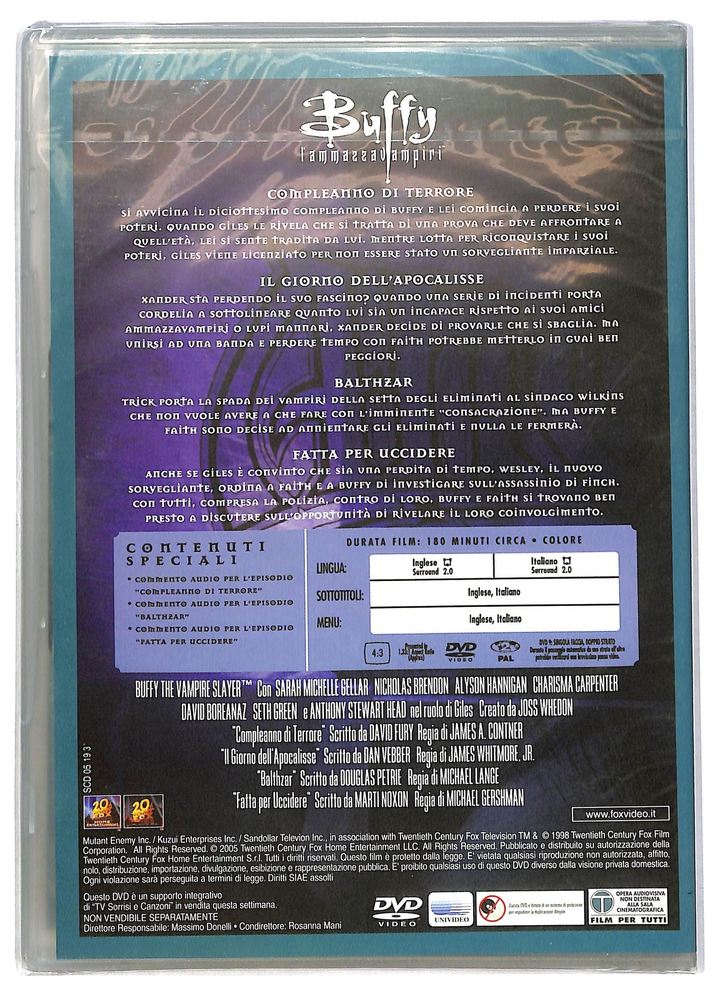 EBOND Buffy L'Ammazza Vampiri Stag. 3 Disco 4 EDITORIALE DVD D793041