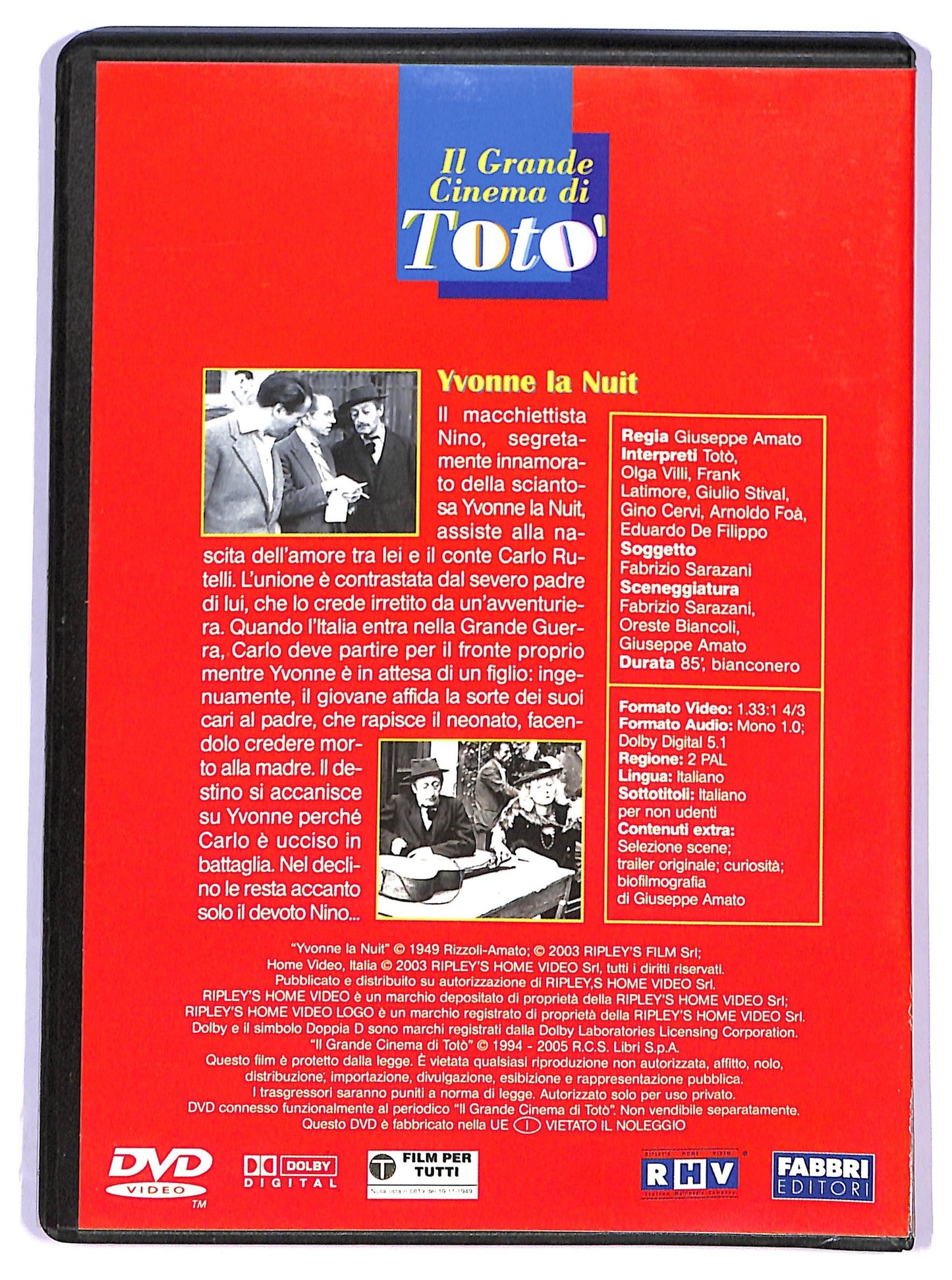 EBOND Yvonne la Nuit EDITORIALE DVD D793259