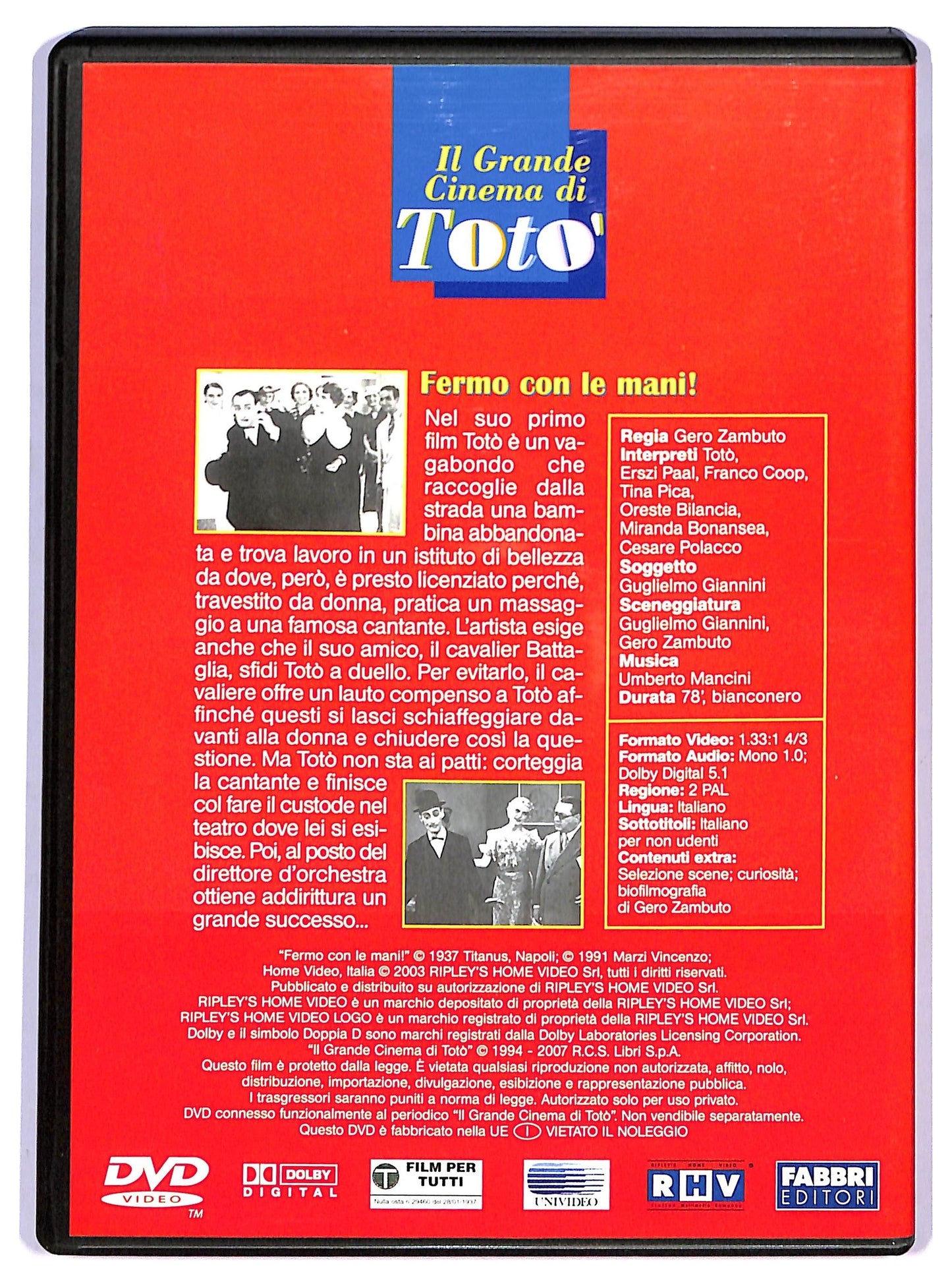 EBOND Fermo con le mani EDITORIALE DVD D793336