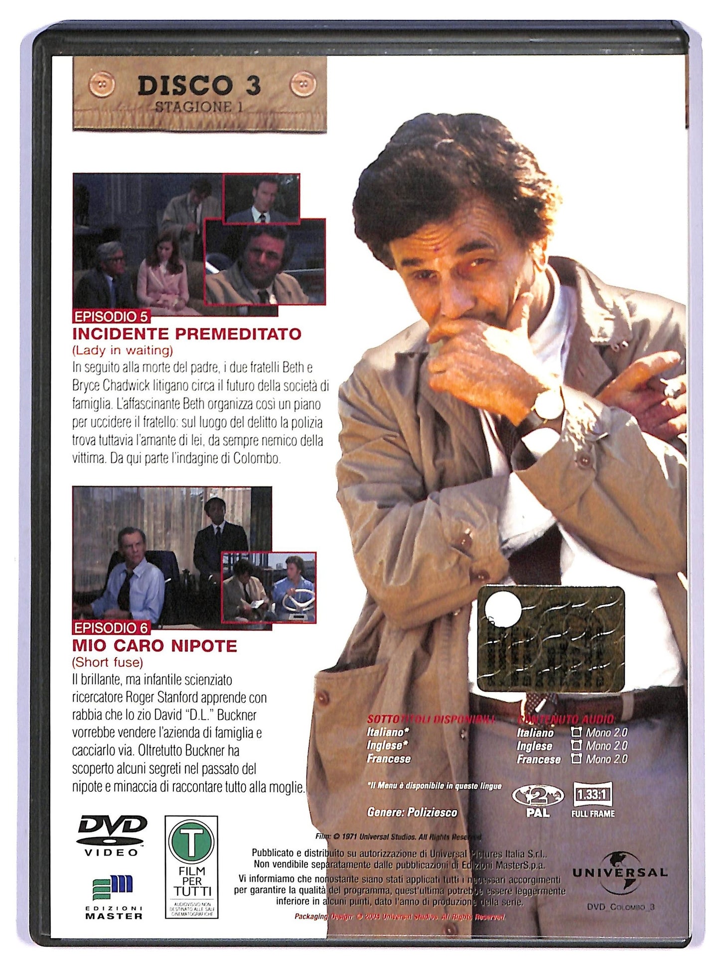 EBOND Colombo - Stagione 1 Disco 3 EDITORIALE DVD D793401